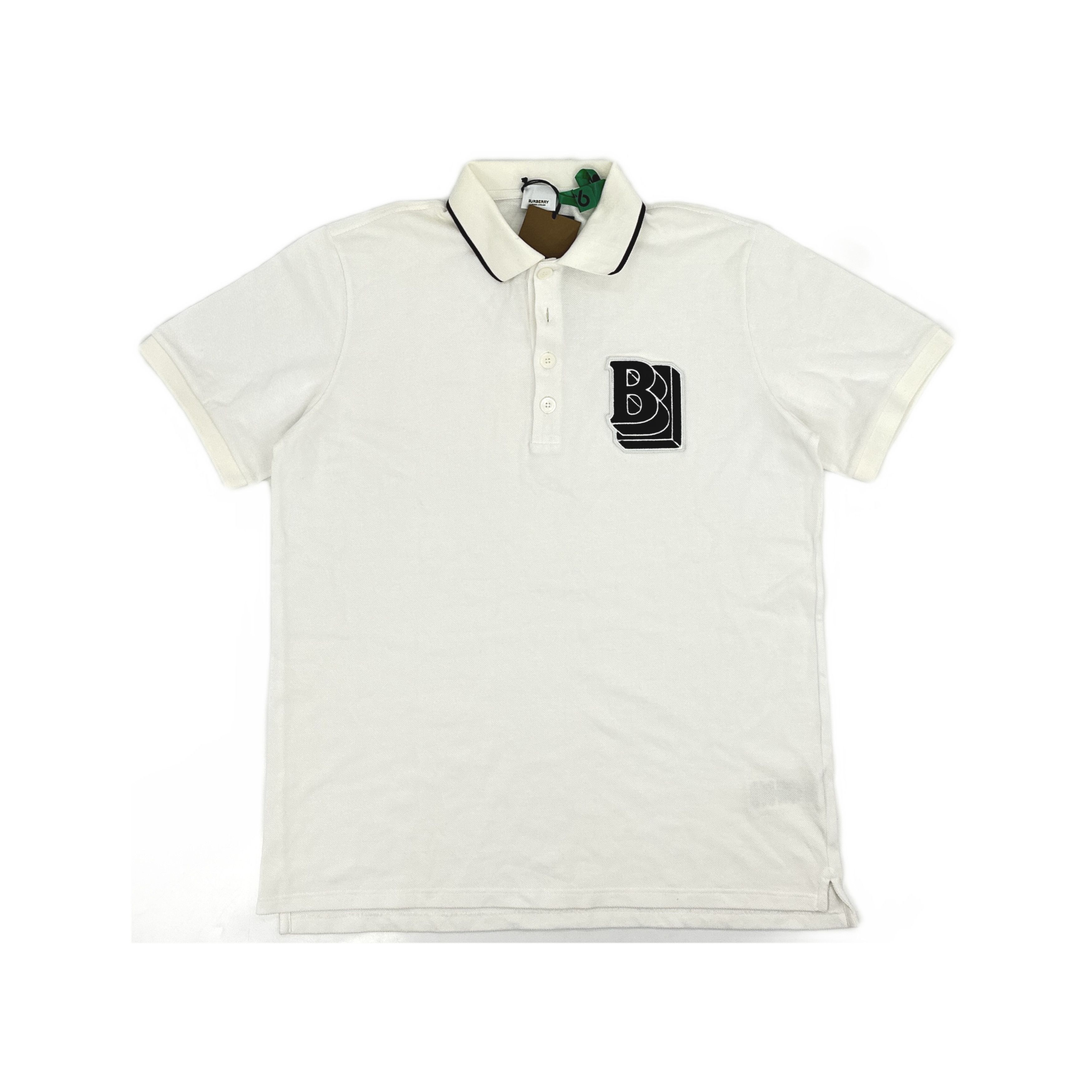 Burberry Burberry Logo Patch Polo Shirt White Size XL Size US XL / EU 56 / 4 - 1 Thumbnail