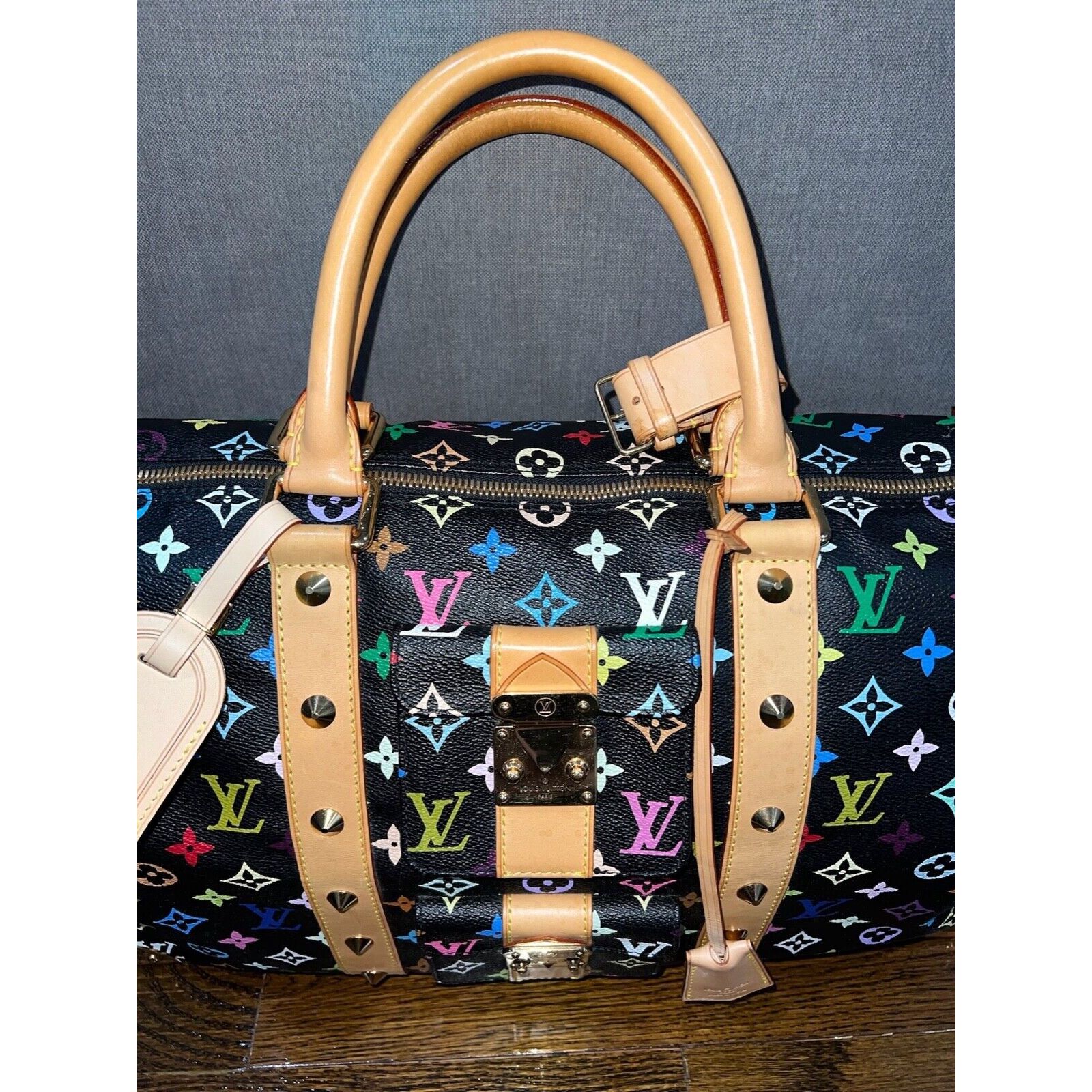 Louis Vuitton Louis Vuitton Keepall 45 Murakami Monogram Travel Bag Size ONE SIZE - 4 Thumbnail