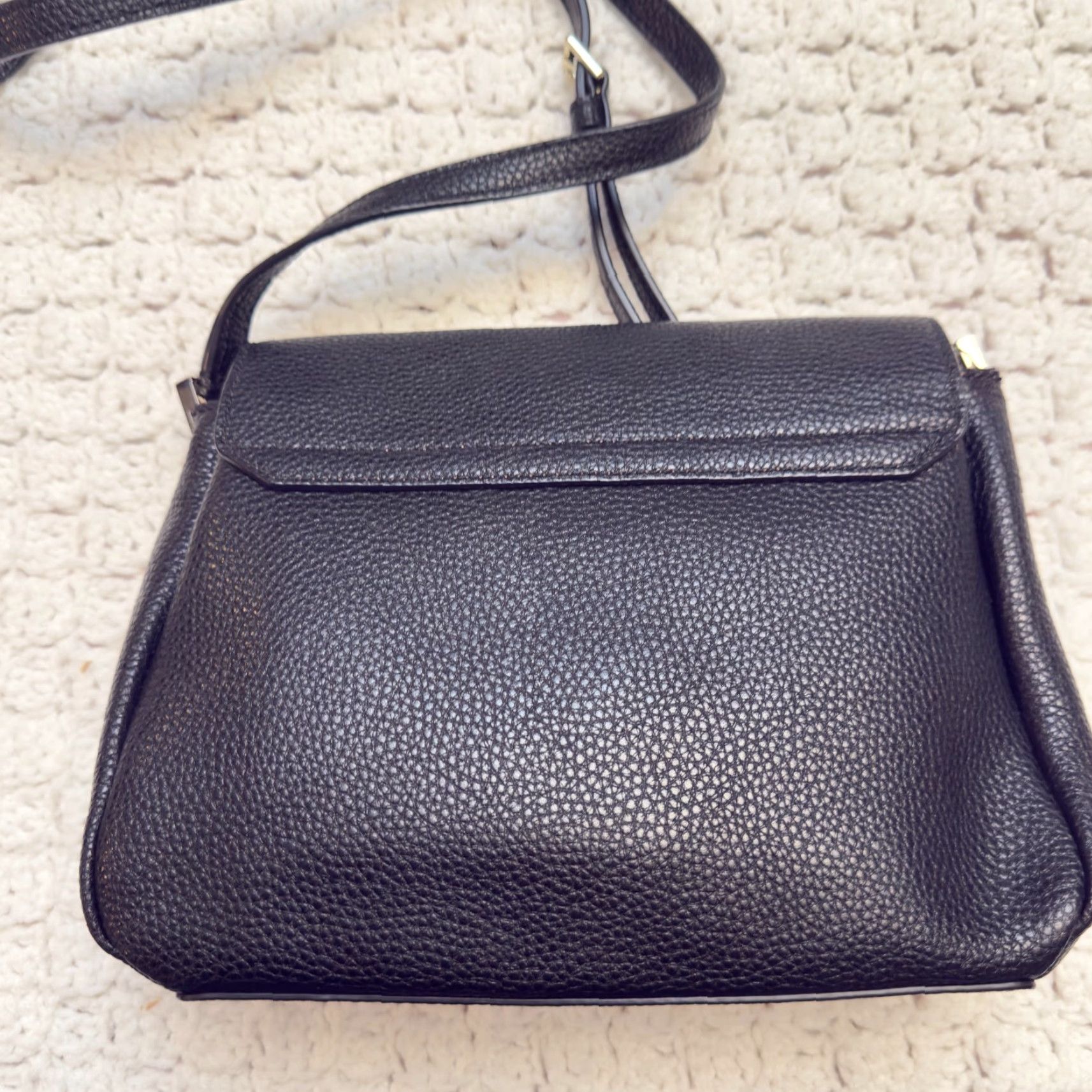 Vintage kate spade new york Avva Pershing Street Crossbody Bag Pebbled Leather Small Black Leather Crossbody Womens Bag Size ONE SIZE - 5 Thumbnail