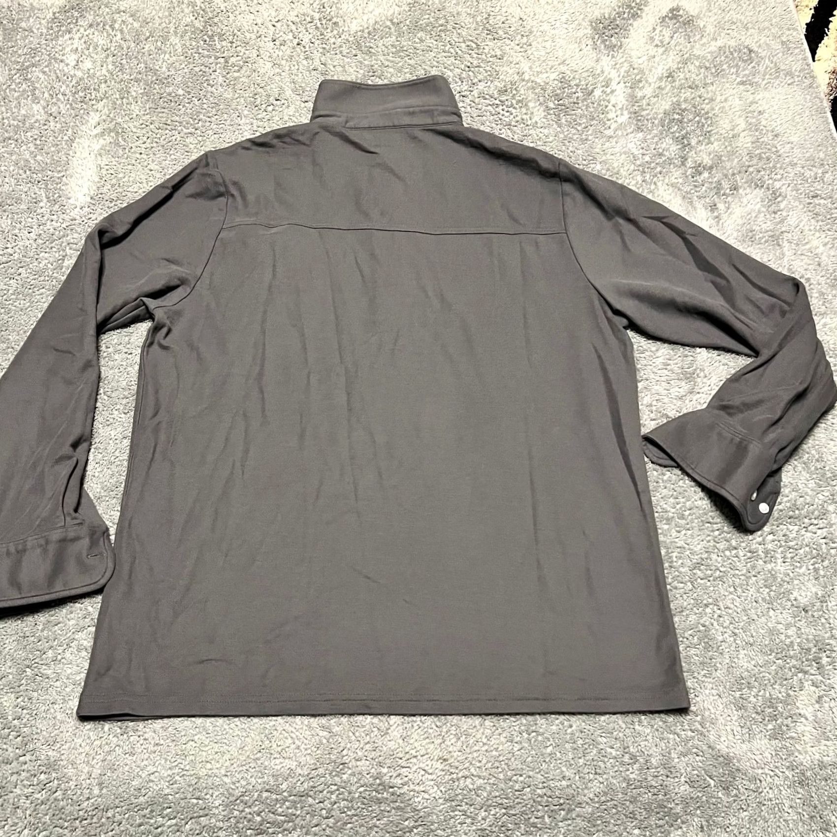 Vintage Criquet Polo Shirt Mens XL Grey Long Sleeve 100% Pima Cotton Solid Golf Size US XL / EU 56 / 4 - 3 Thumbnail