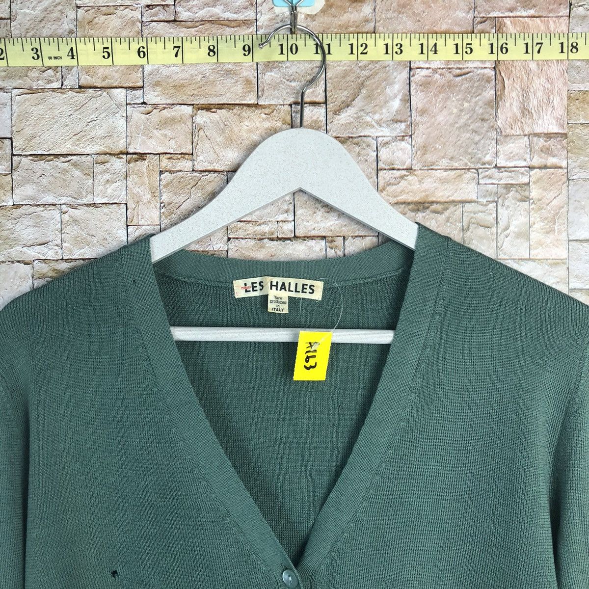 Vintage Les Halles Green Cardigan Knitwear #A163 Size S / US 4 / IT 40 - 4 Thumbnail