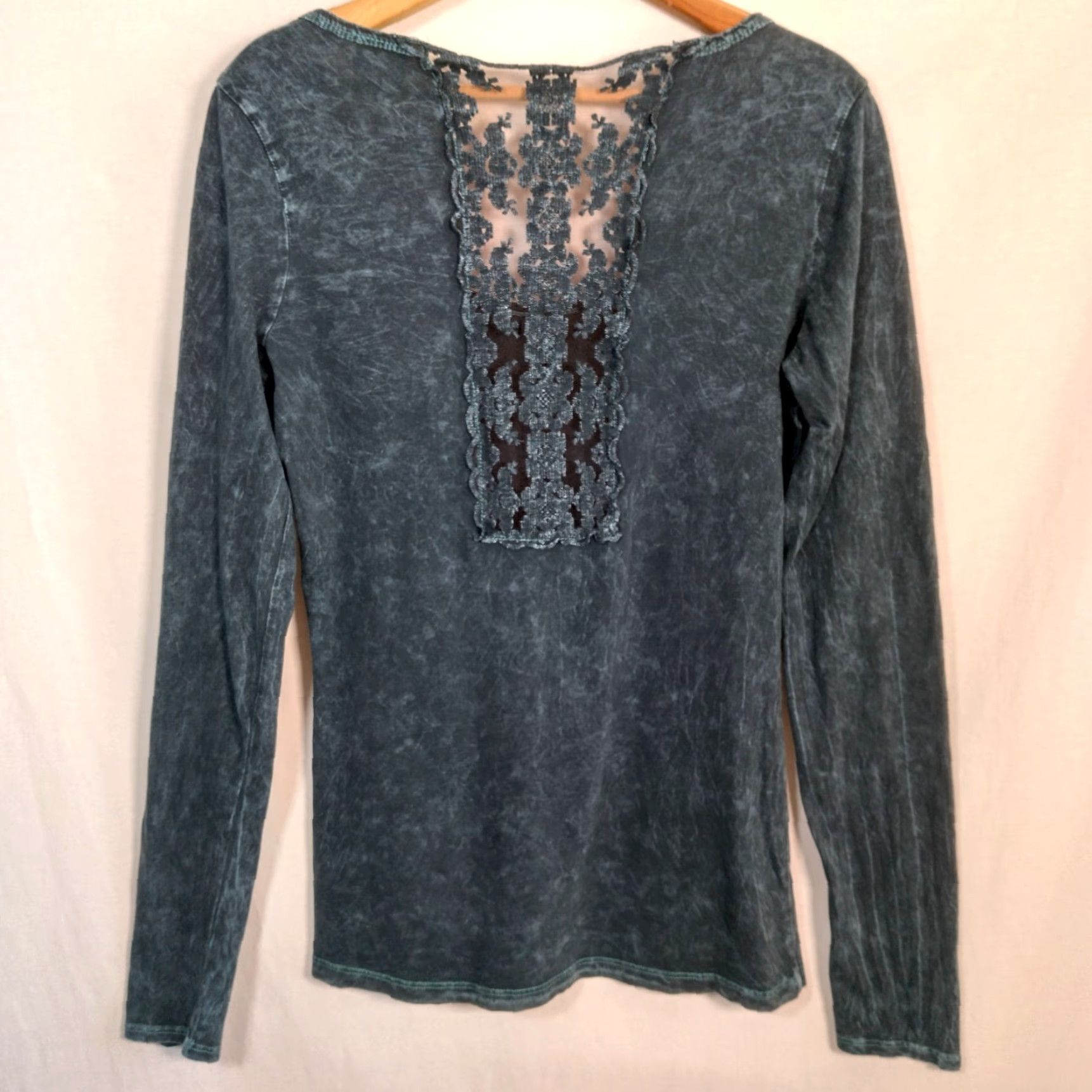 Vintage VINTAGE Daytrip Long Sleeve Shirt Women L Blue Fleur Dis Lis Y2K Casual Knit Cotton Blend Size L / US 10 / IT 46 - 2 Thumbnail