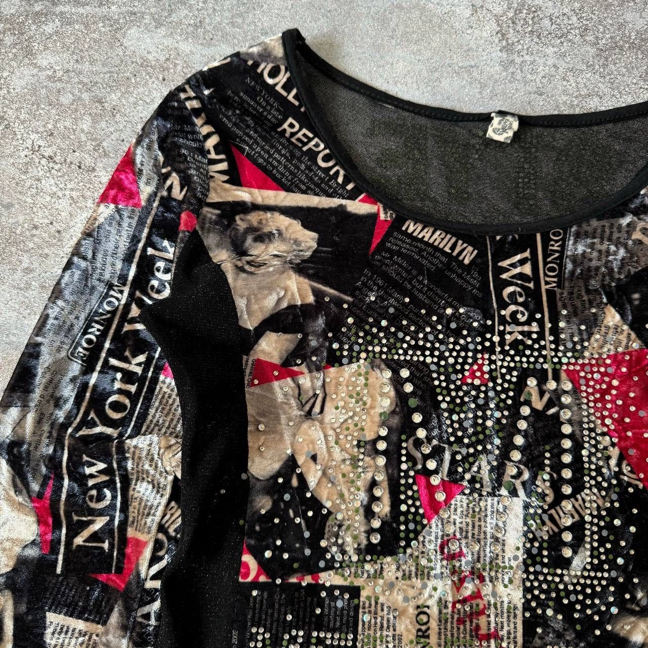 Hysteric Glamour Marilyn Monroe Y2K Mesh Long Sleeve like Jean Paul Gaultier Size M / US 6-8 / IT 42-44 - 3 Thumbnail