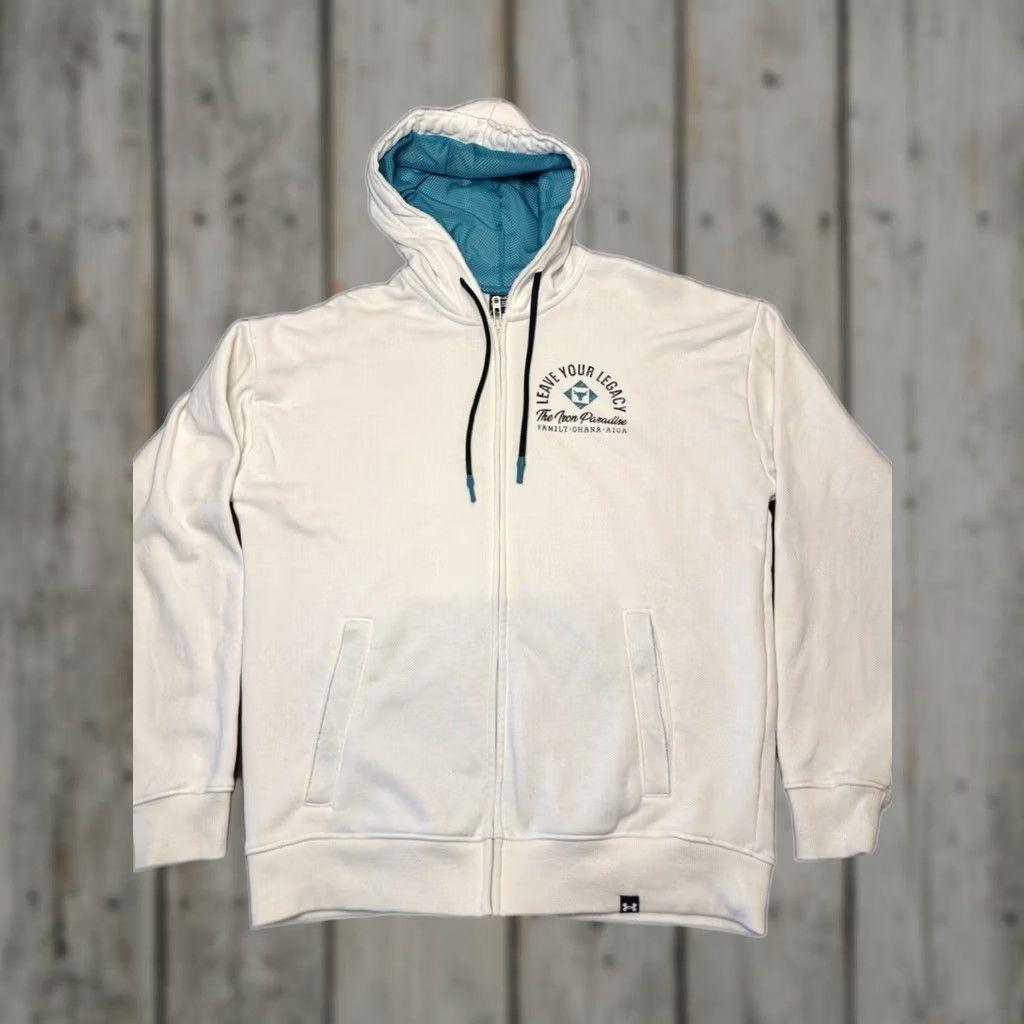 Under Armour Under Armour Project Rock Hoodie Full Zip Jacket Mens M White Size US M / EU 48-50 / 2 - 1 Thumbnail
