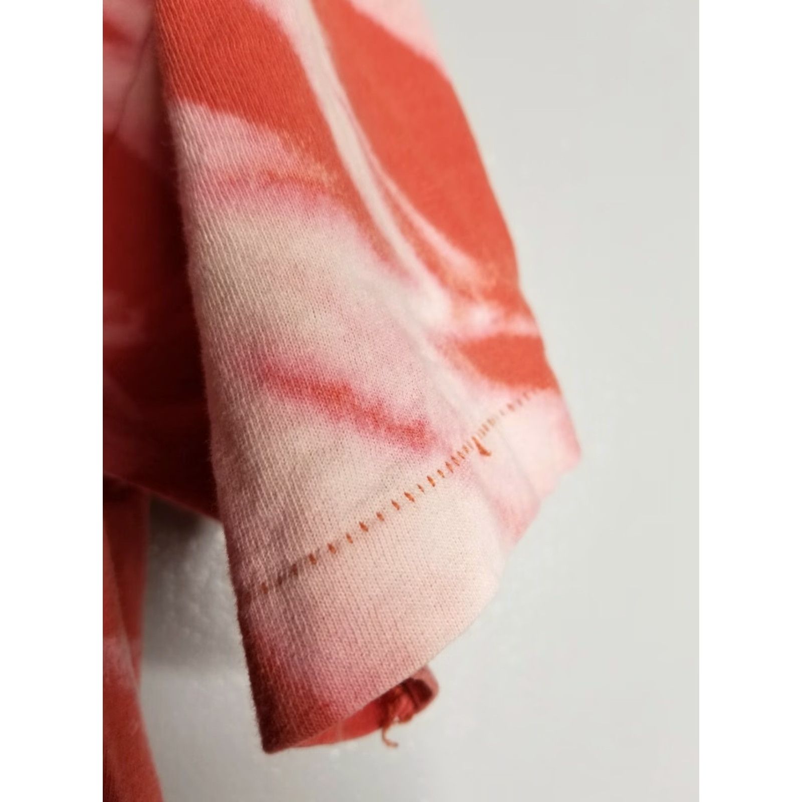 Hanes VTG Hanes Shirt Womens L T-Shirt Grunge Punk Bleached Distressed Peach 90s Orange Crew Neck Short Sleeve 1990s Vintage Ladies Large Size L / US 10 / IT 46 - 3 Thumbnail