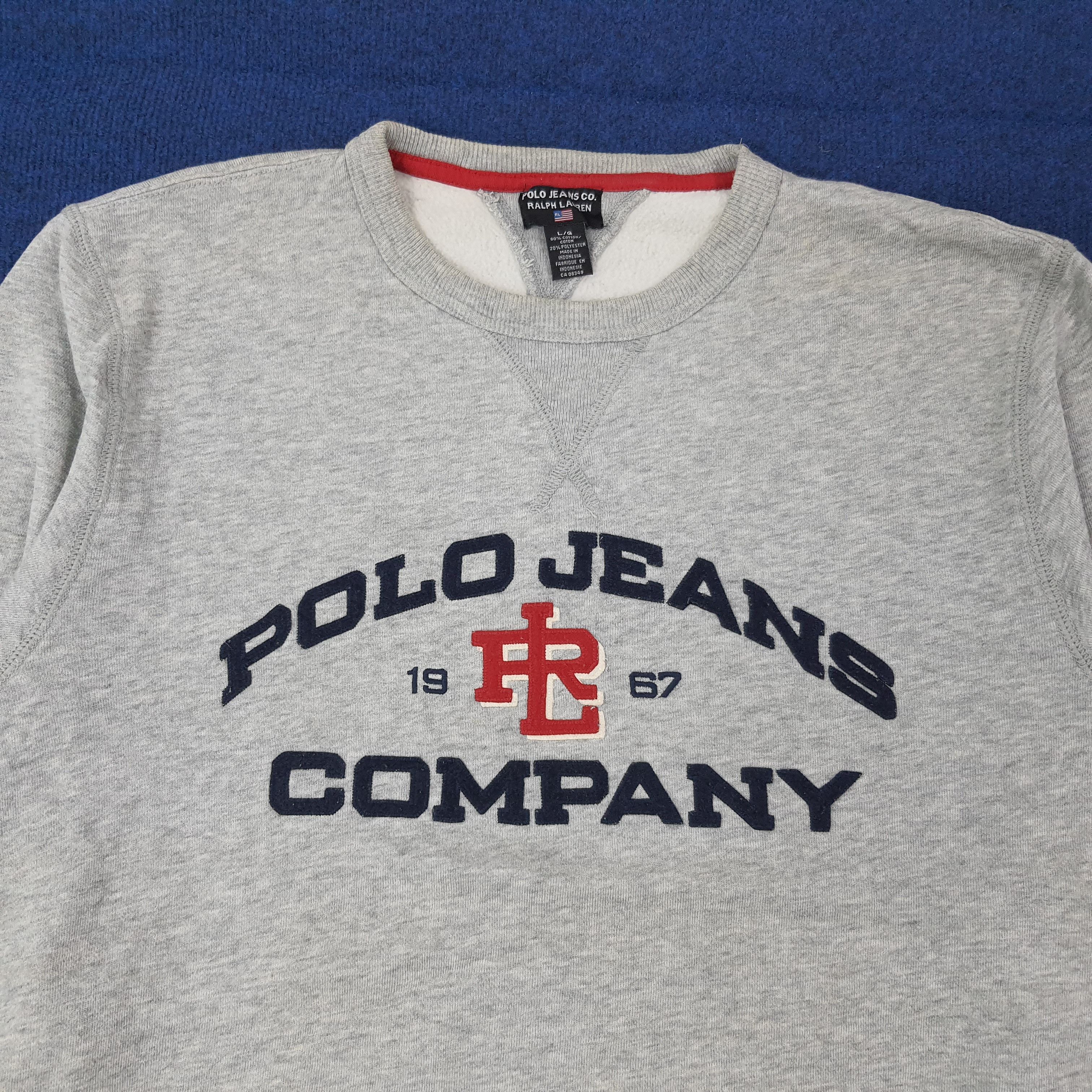Polo Ralph Lauren Vintage Polo Jeans Ralph Lauren Company Sweatshirt C266N9 Size US XL / EU 56 / 4 - 2 Thumbnail