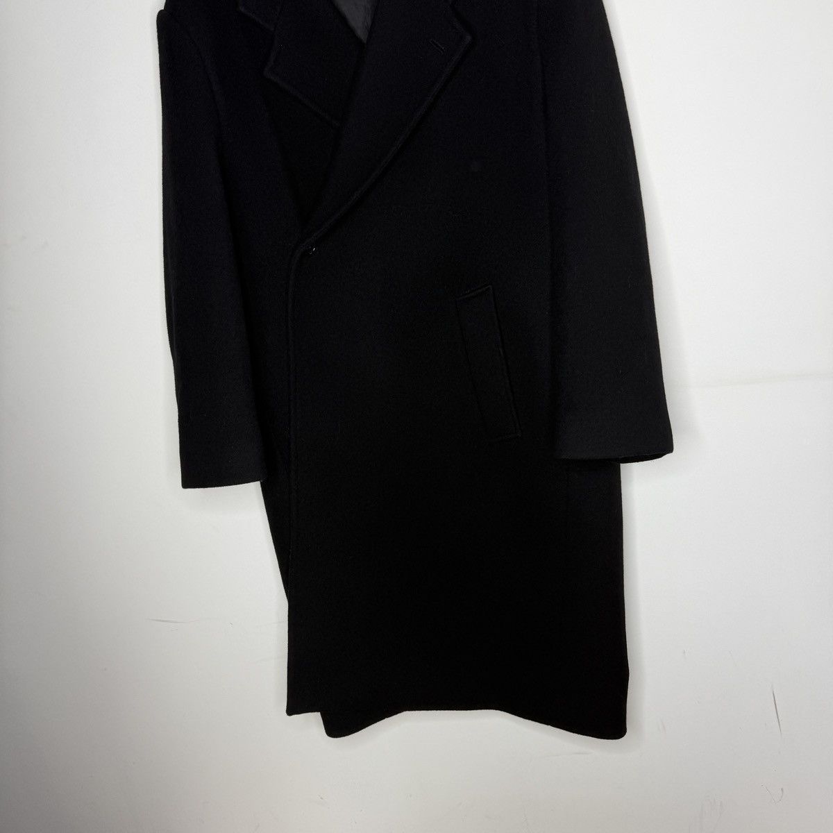 Japanese Brand Paper Moon Made in Korea Oversized Heavy Black Wool Coat Size US M / EU 48-50 / 2 - 4 Thumbnail