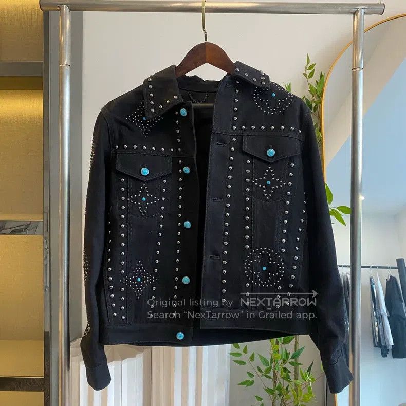 Louis Vuitton Louis Vuitton FW24 Turquoise studded denim jacket Size US S / EU 44-46 / 1 - 1 Thumbnail