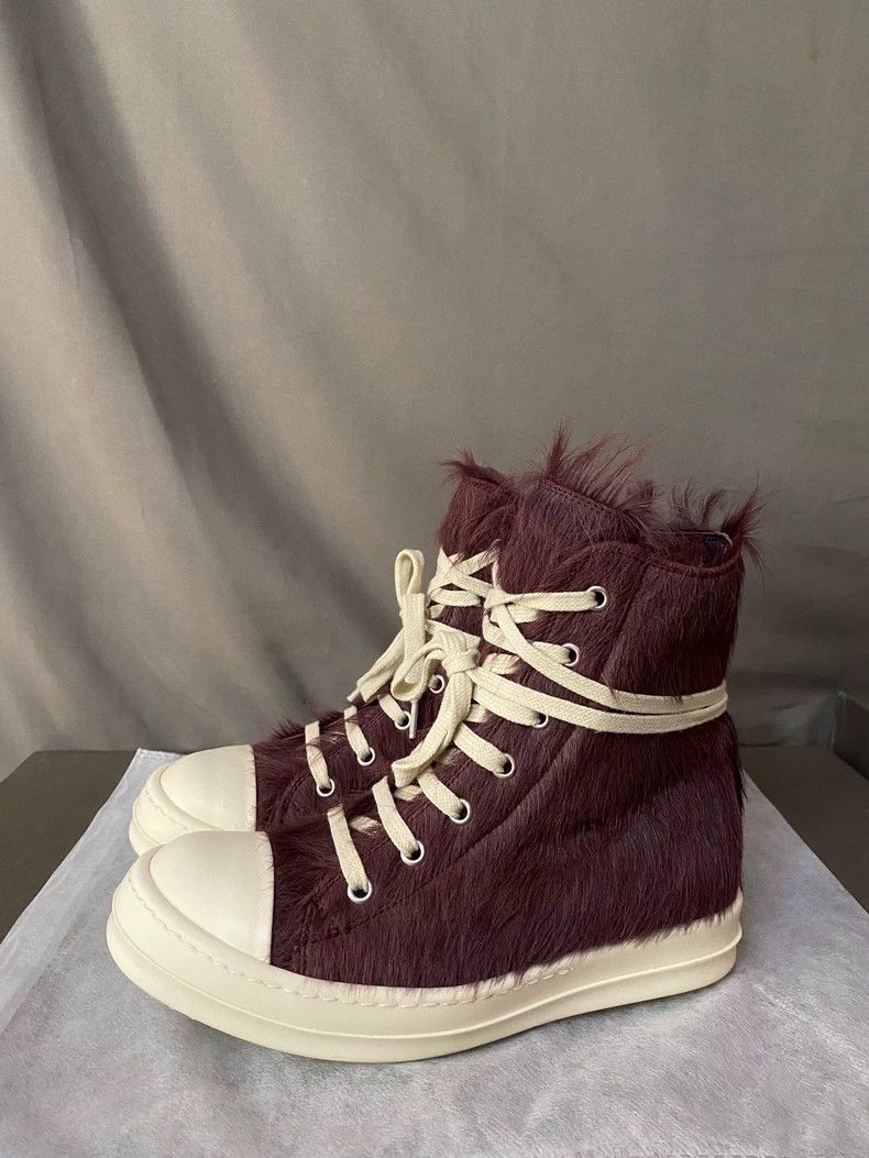 Rick Owens Rick Owens Main Line Purple Horse Hair Converse shoes Size US 5.5 / IT 35.5 - 1 Thumbnail