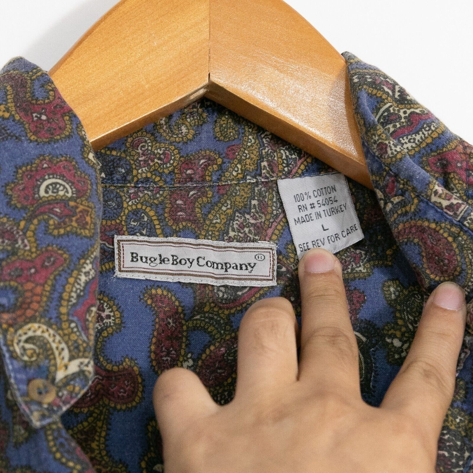 Bugle Boy × Vintage Vintage 90s Bugle Boy Paisley Button Up Shirt Large - Retro Size US L / EU 52-54 / 3 - 4 Thumbnail