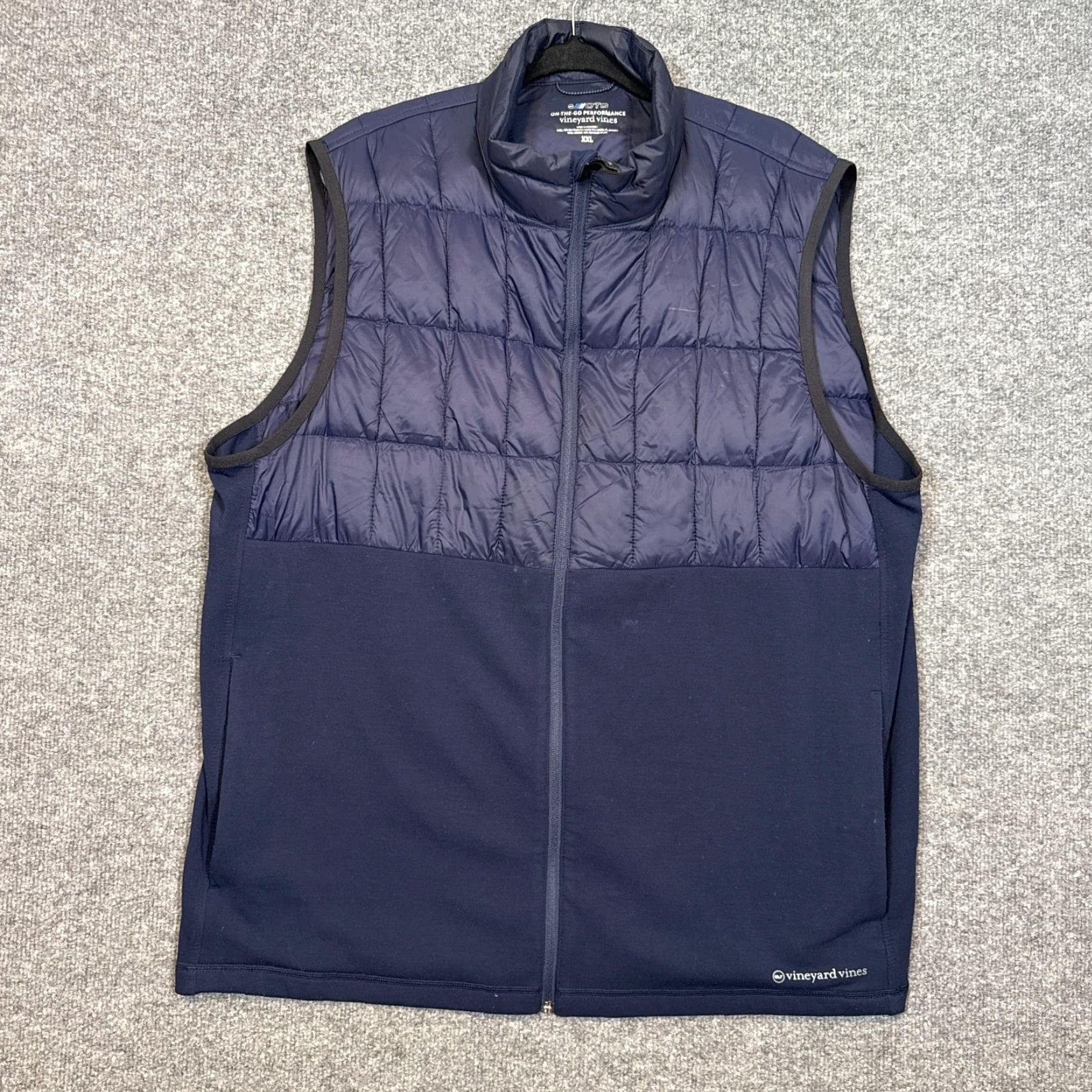 Vineyard Vines Vineyard Vines Vest Mens 2XL Blue OTG Shep On The Go Full Zip Up Windbreaker Performance OTG Men Vest Size US XXL / EU 58 / 5 - 2 Thumbnail