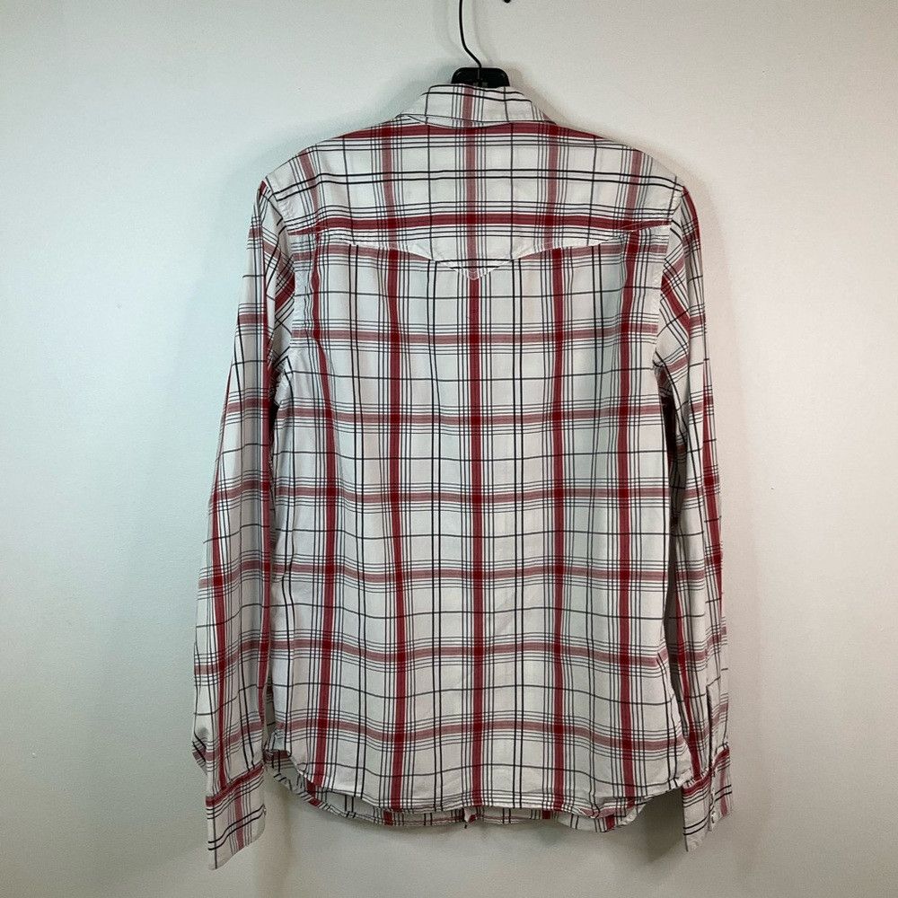 Levi's LEVI’S Red White Plaid Western Style Pearl Snap Shirt Size US S / EU 44-46 / 1 - 2 Thumbnail