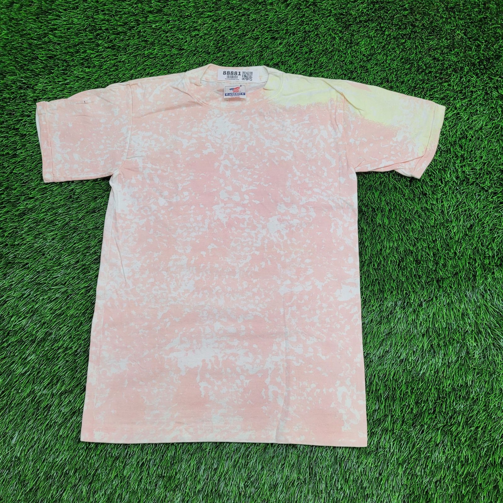 Vintage VTG 90s Pink and Yellow Bleached Tie-Dye T-Shirt XS Pastel Size US XS / EU 42 / 0 - 1 Thumbnail