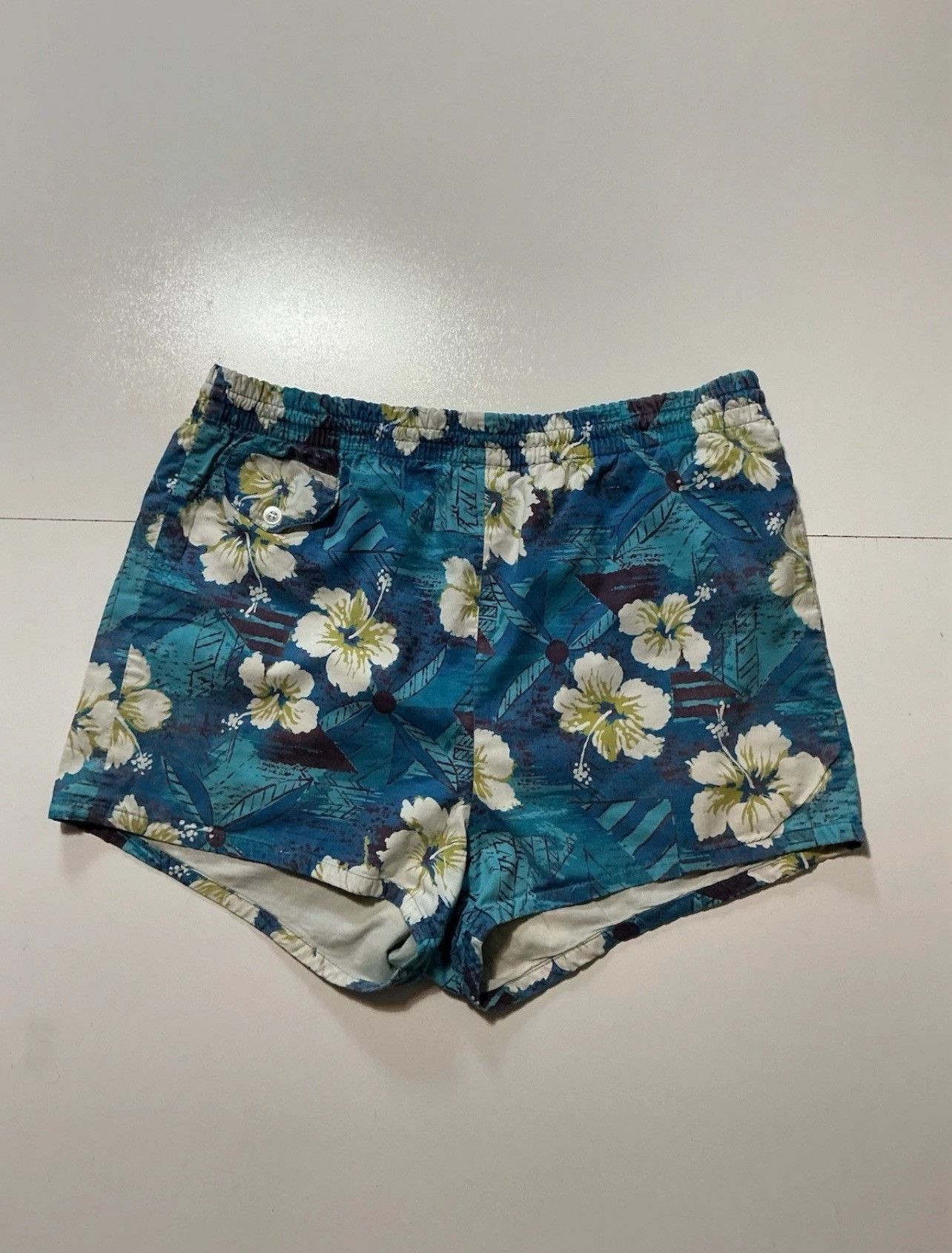 Vintage Vintage 50s 60s Made In California Hawaiian Swim Shorts Size US 36 / EU 52 - 1 Thumbnail