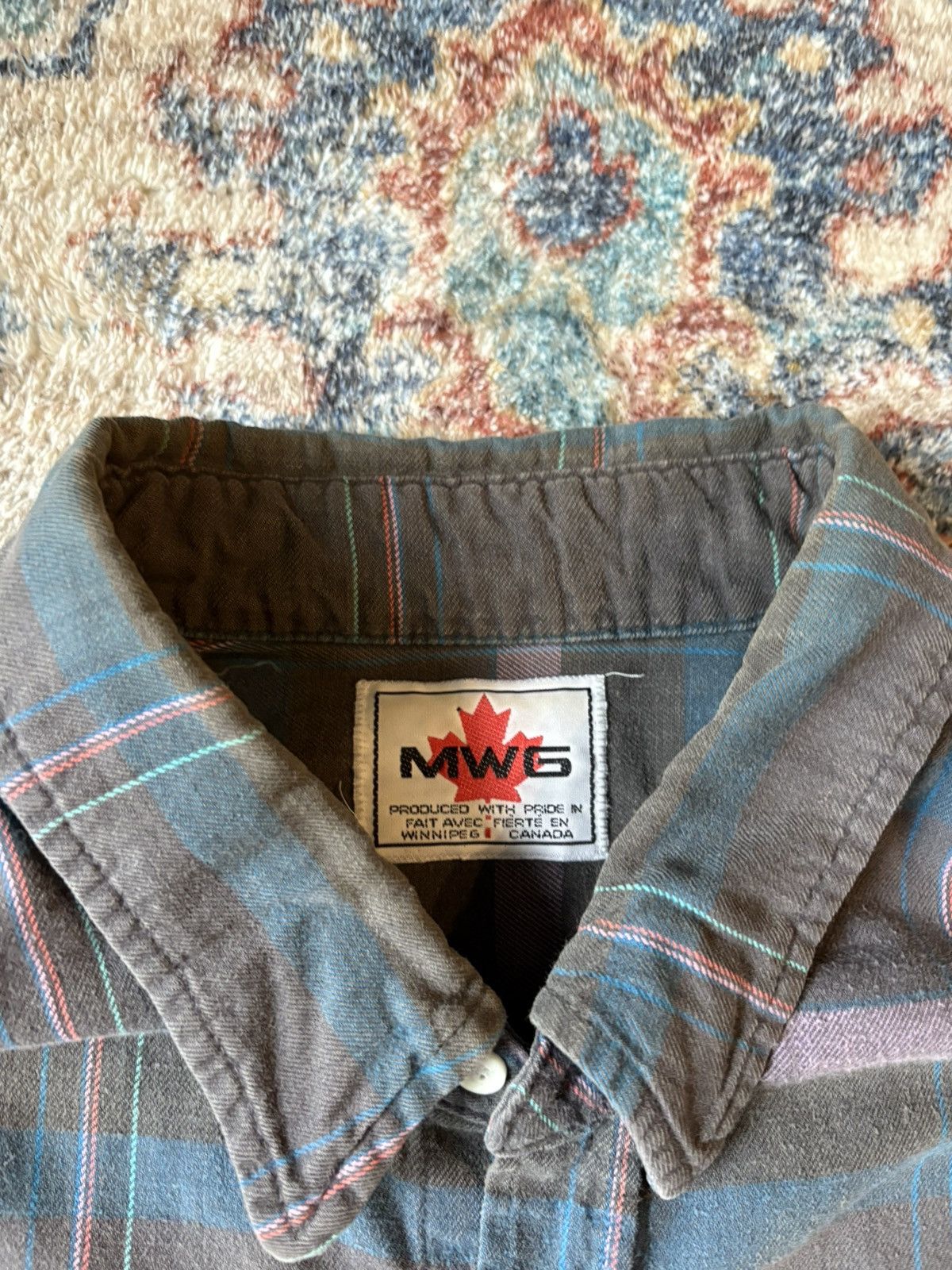 Vintage Vintage MWG Plaid Pearl Snap Shirt Size XXL Size US XXL / EU 58 / 5 - 3 Thumbnail