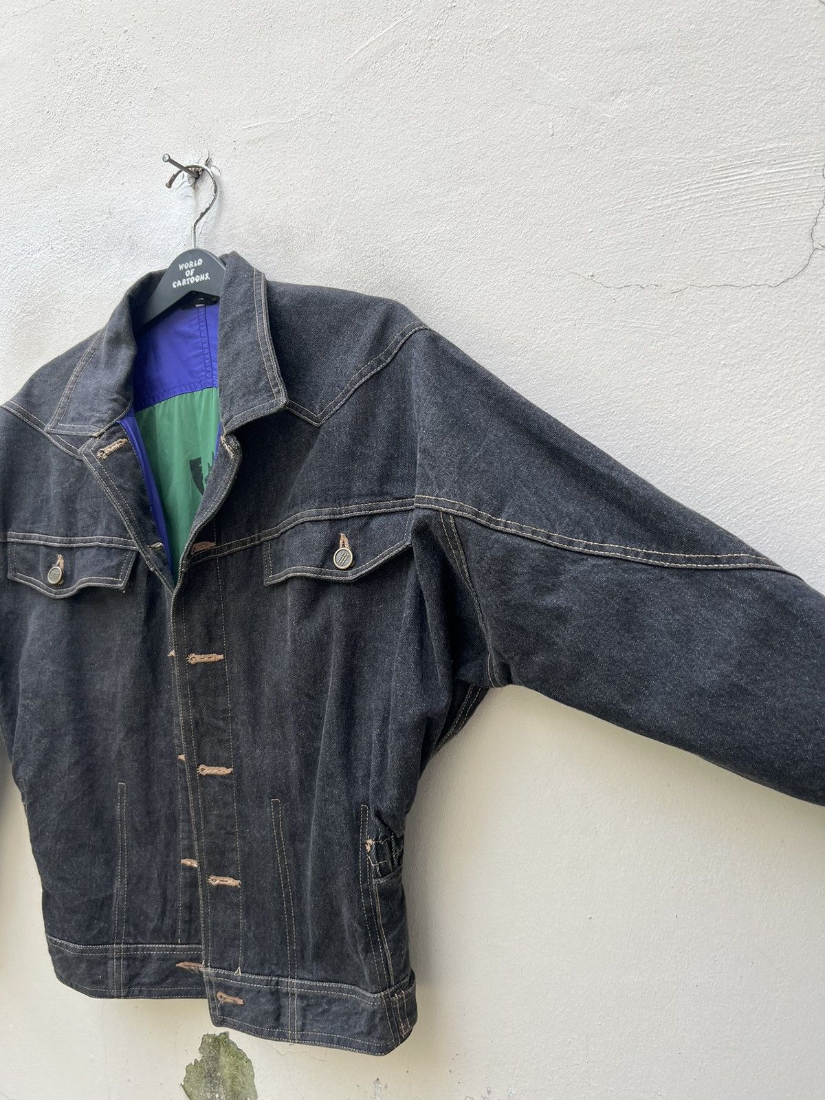 Marithe + Francois Girbaud × Vintage Vintage 90s MFG Reversible Denim Trucker Jacket Size US M / EU 48-50 / 2 - 18 Thumbnail