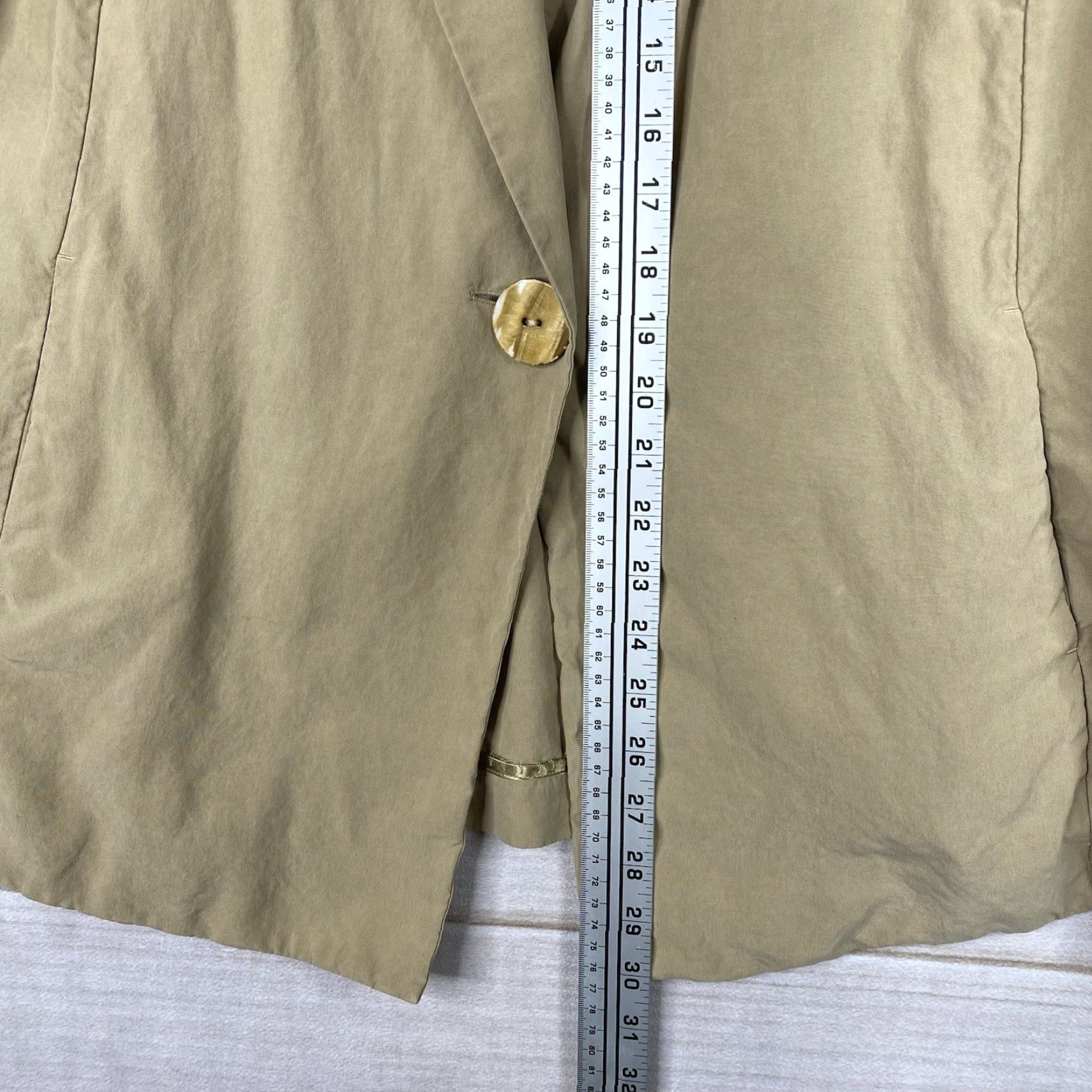 J. Jill J. Jill Blazer Jacket Women XL Tan One Button Pockets Classic Boho Designer Size XL / US 12-14 / IT 48-50 - 4 Thumbnail