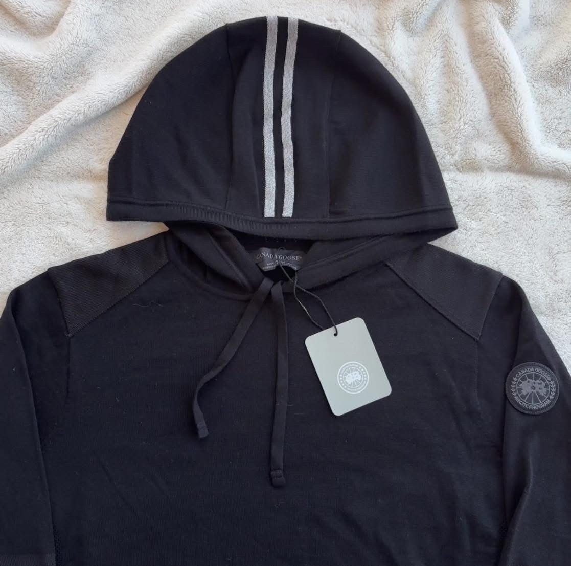 Canada Goose Canada Goose Black Amherst Knit Hoodie Size US L / EU 52-54 / 3 - 3 Thumbnail