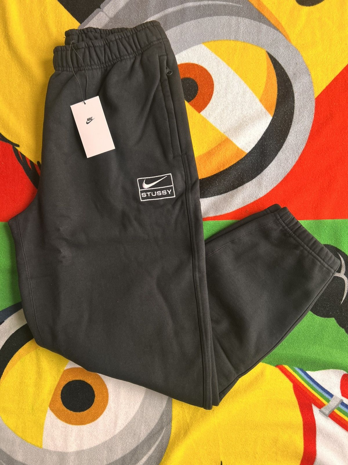 Nike × Stussy S - Nike Stussy Fleece Sweatpant Black FW25 jogger pant logo Size US 32 / EU 48 - 1 Thumbnail