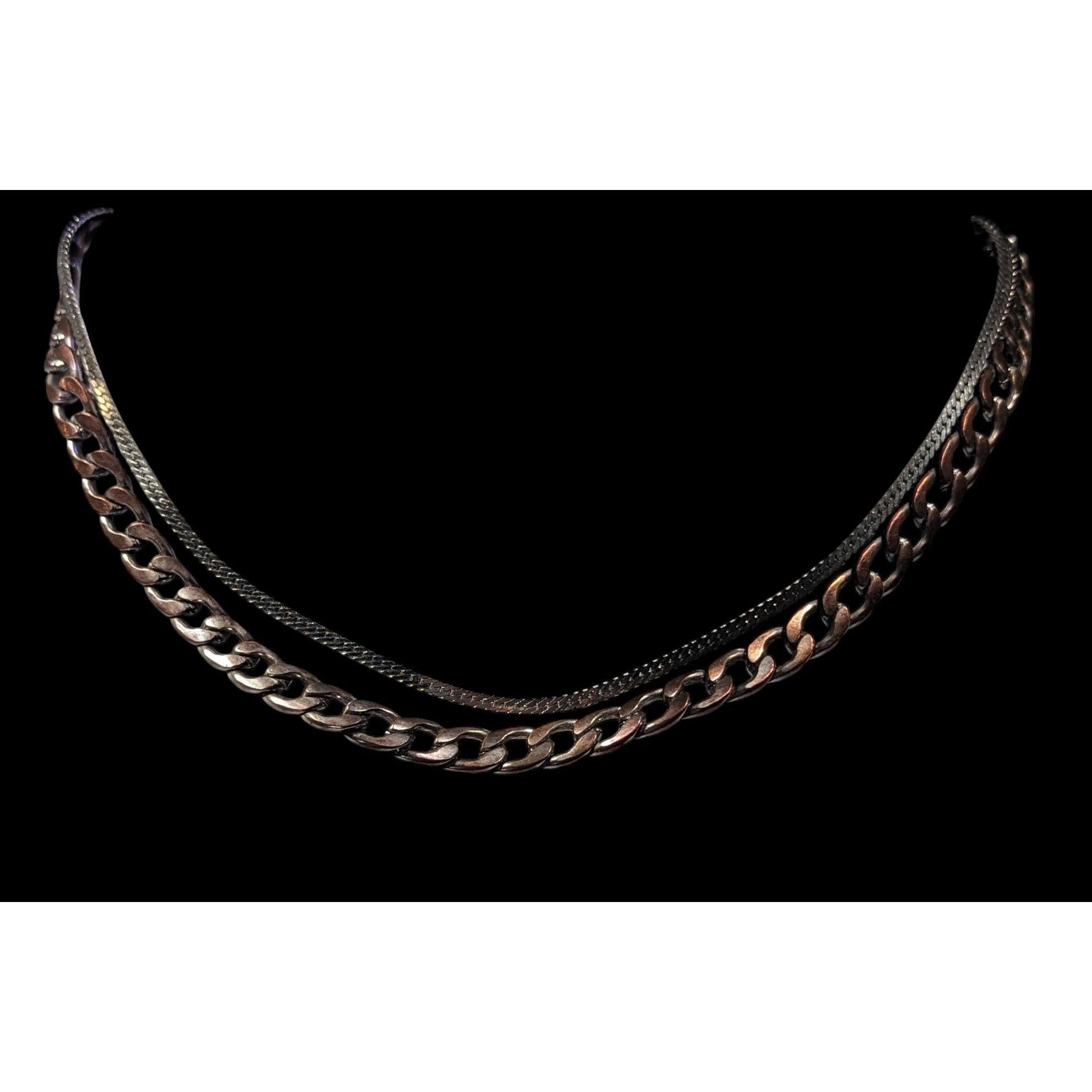 Other Silver And Copper Tone Multilayer Chain Necklace Size ONE SIZE - 4 Thumbnail