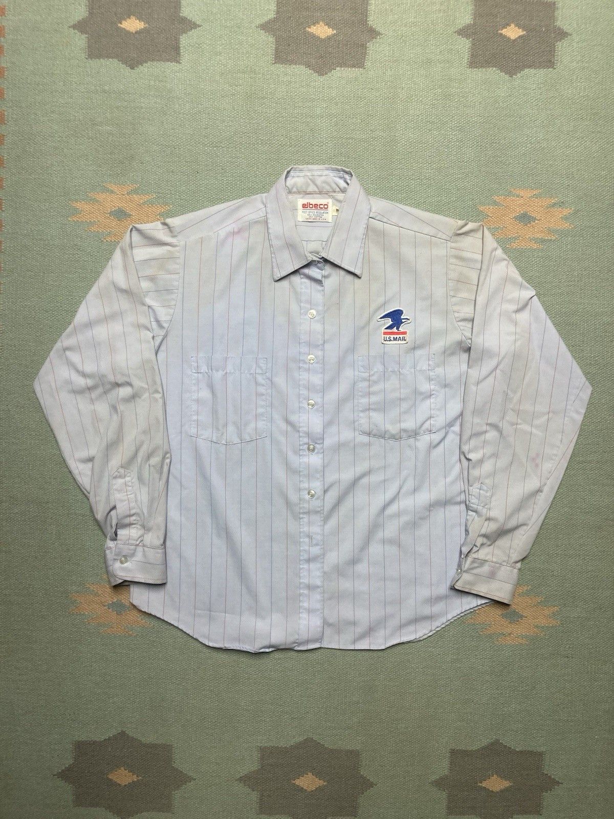 Vintage Vtg button shirt Elbeco USPS mail carrier eagle women's 38 Size L / US 10 / IT 46 - 1 Thumbnail