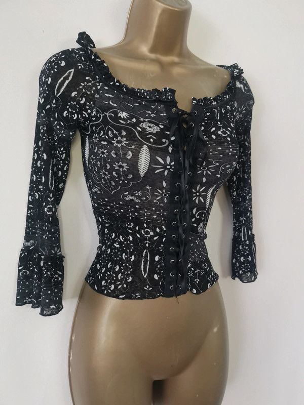 Vintage Vintage scoop neck top Size S / US 4 / IT 40 - 2 Thumbnail