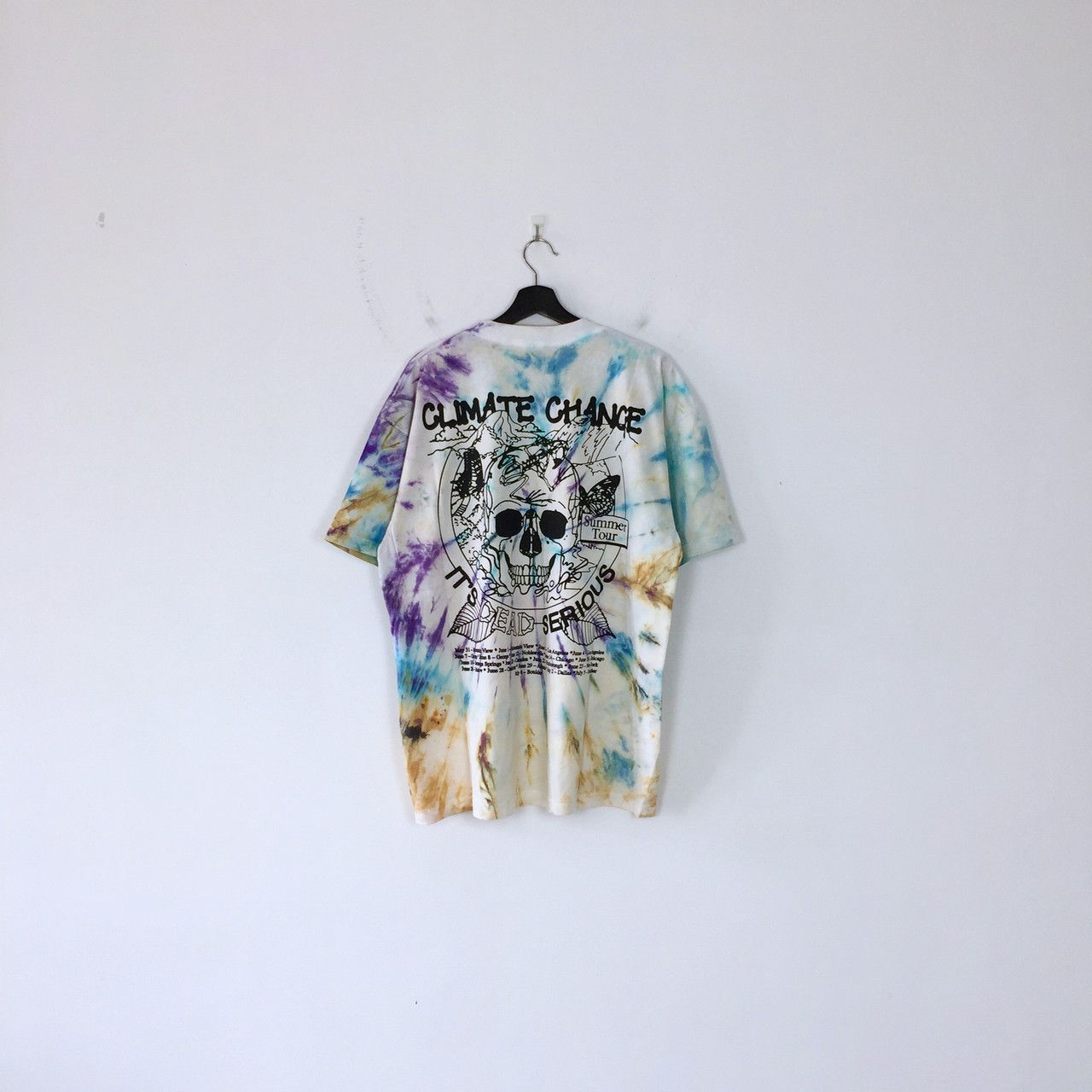Online Ceramics ONLINE CERAMICS CLIMATE CHANGE IS DEAD SERIOUS TIE-DYE TEE Size US XL / EU 56 / 4 - 2 Thumbnail