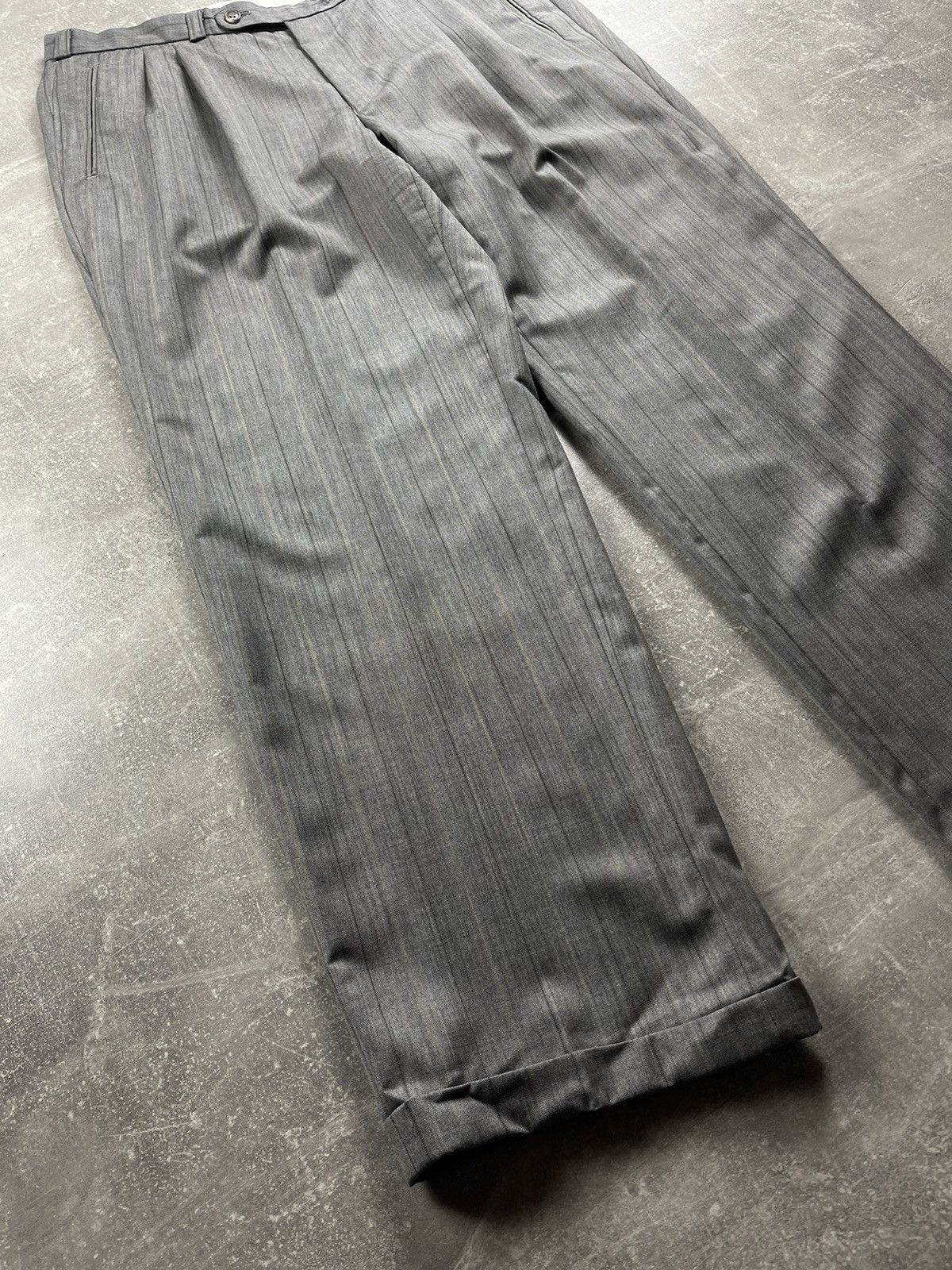 Yves Saint Laurent Yves Saint Laurent Difusion Hommes Double-Breasted Wool Suit Size 48R - 15 Thumbnail