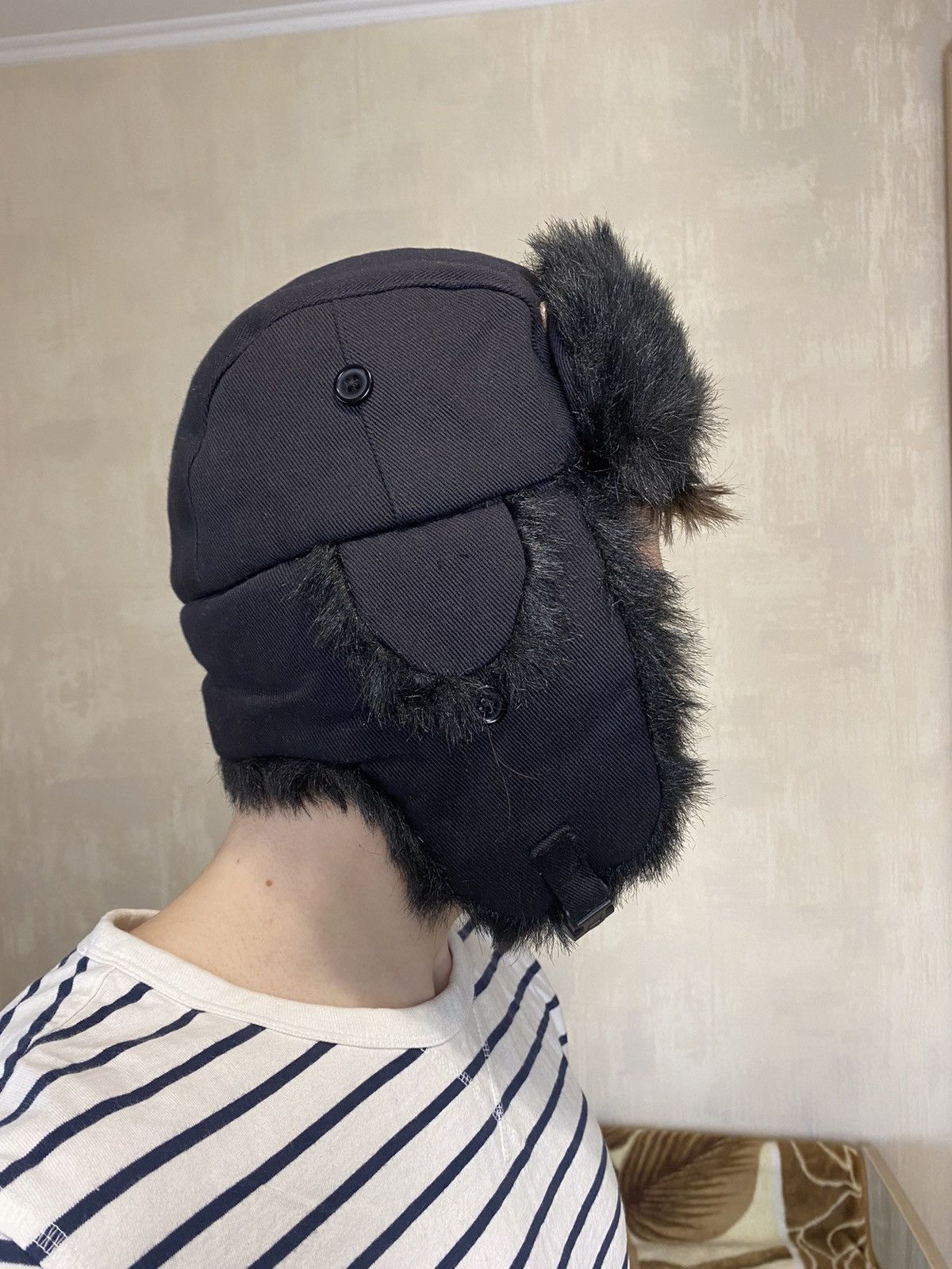 Japanese Brand 🔥 Winter Season Streetwear Rabbit Fur Ushanka Y2K Hat Size ONE SIZE - 2 Thumbnail