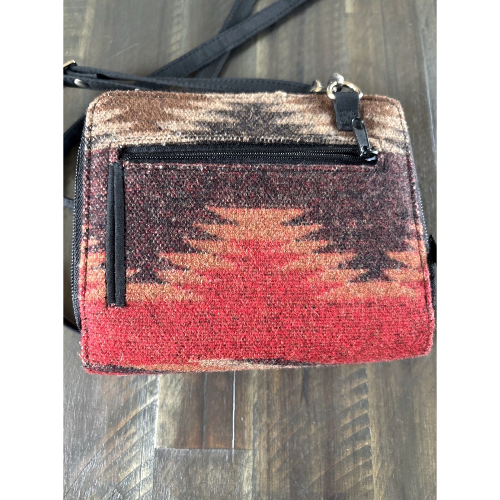 Pendleton PENDLETON Aztec Wool Small Crossbody Wallet Organizer Clutch Multicolor Black Strap Womens Size ONE SIZE - 6 Thumbnail
