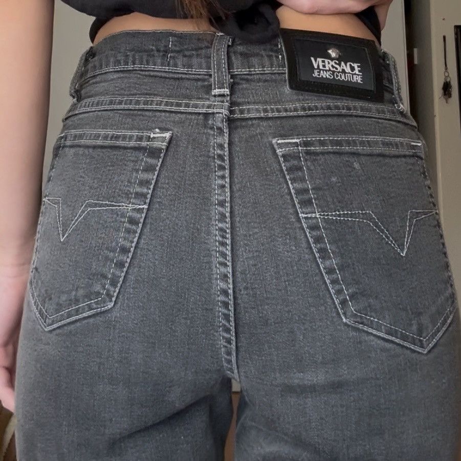 Versace × Versace Jeans Couture Versace Jeans Couture High Rise Faded Black Jeans Size 25" / US 0 / IT 36 - 5 Thumbnail