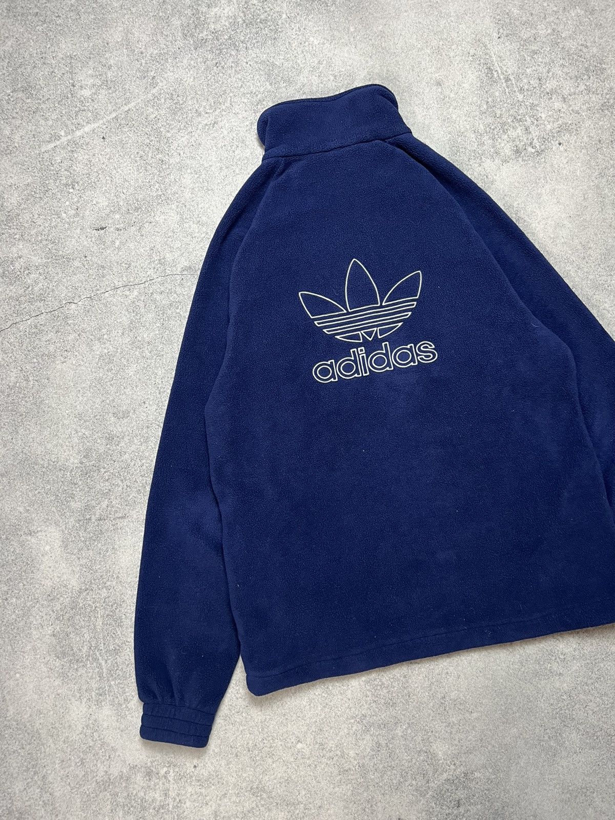 Vintage Crazy Y2K Adidas 1/4 Zip Fleece Boxy Sherpa Quarter Bloke Size US S / EU 44-46 / 1 - 2 Thumbnail