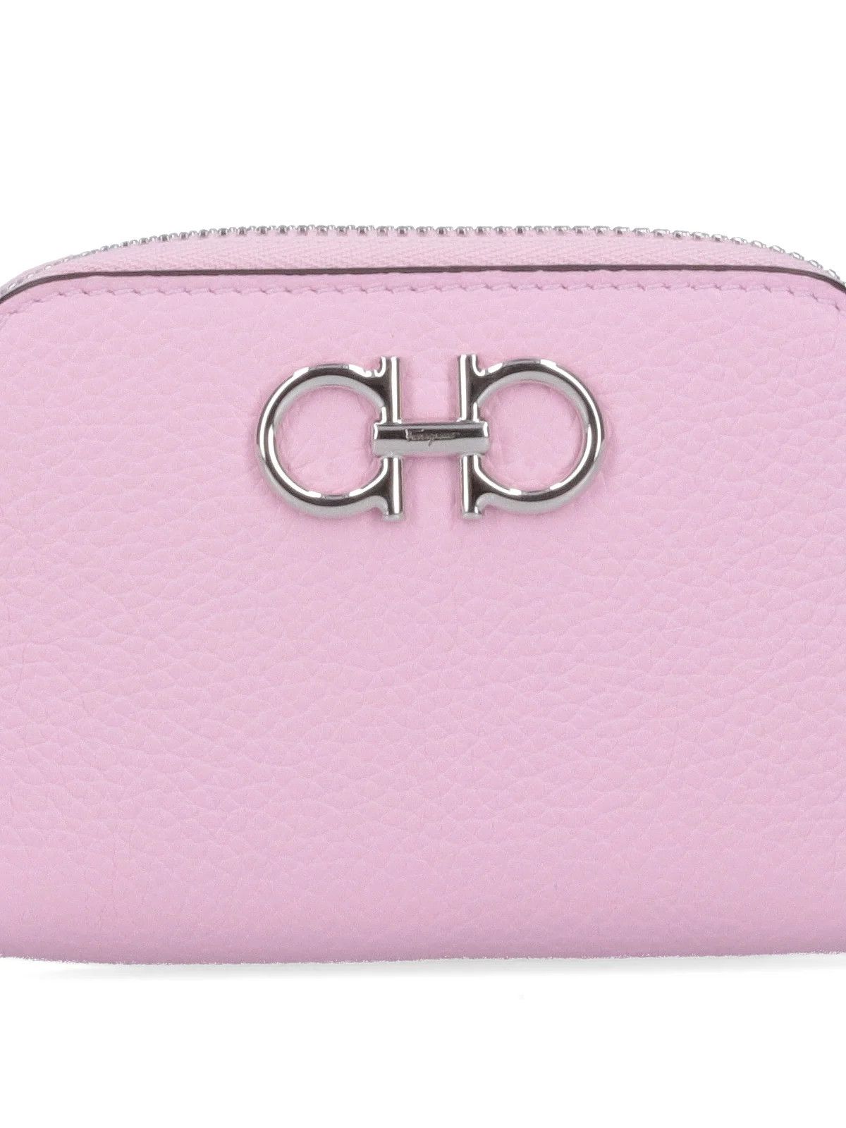 Salvatore Ferragamo o1s1rm0924 Size: OS / Zip Around Leather Wallet in Pink Size ONE SIZE - 3 Thumbnail