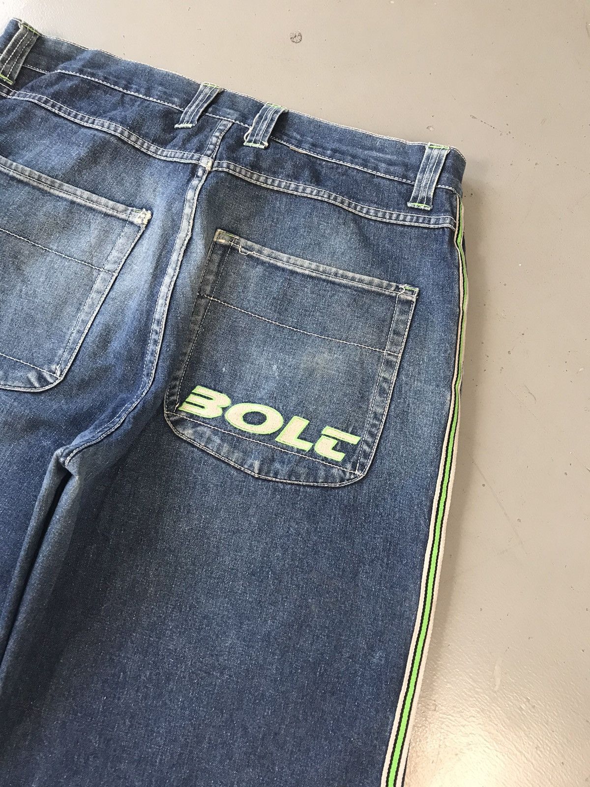Dickies × Vintage Vintage lighting bolt SpellOut denim jort Size US 38 / EU 54 - 8 Thumbnail