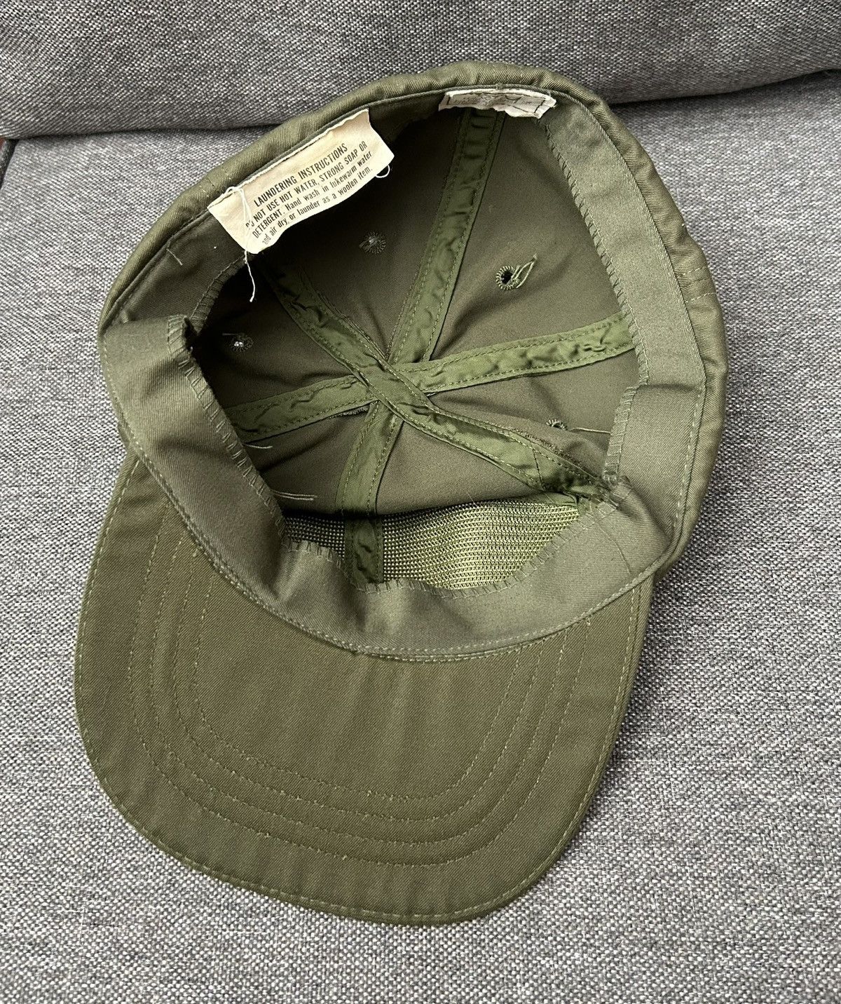 Vintage Vintage OG 106 US Army Olive Green Hot Weather Cap Sz 7 1/4 Size ONE SIZE - 4 Thumbnail