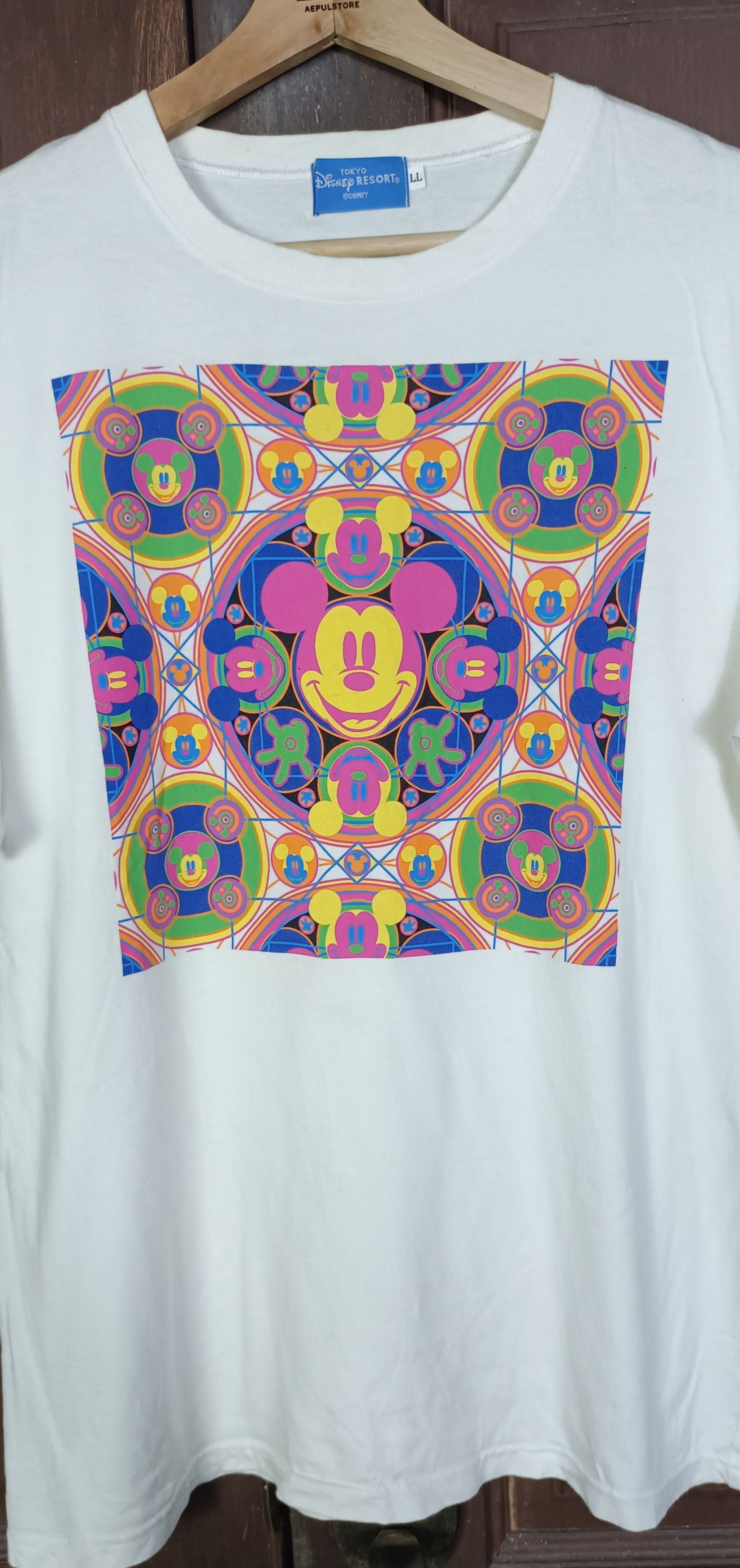 Disney × Japanese Brand × Mickey Mouse Mickey Mouse Tokyo Disney Resort Short Sleeve T Shirt Size US L / EU 52-54 / 3 - 3 Thumbnail