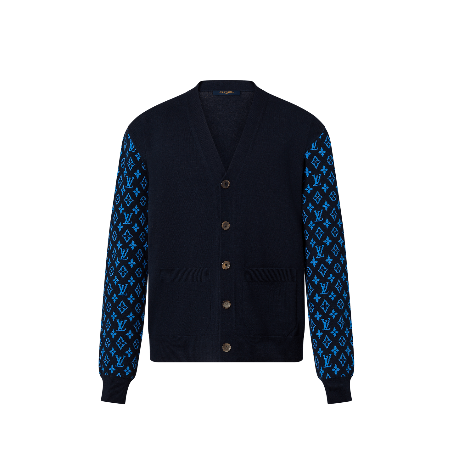 LOUIS VUITTON SWEATER WOOL KNITWEAR ZIP MONOGRAM LOGO 1ABIXI