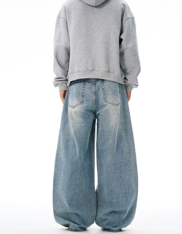 Vintage American retro wide-leg men's loose straight-leg jeans Size US 32 / EU 48 - 5 Thumbnail
