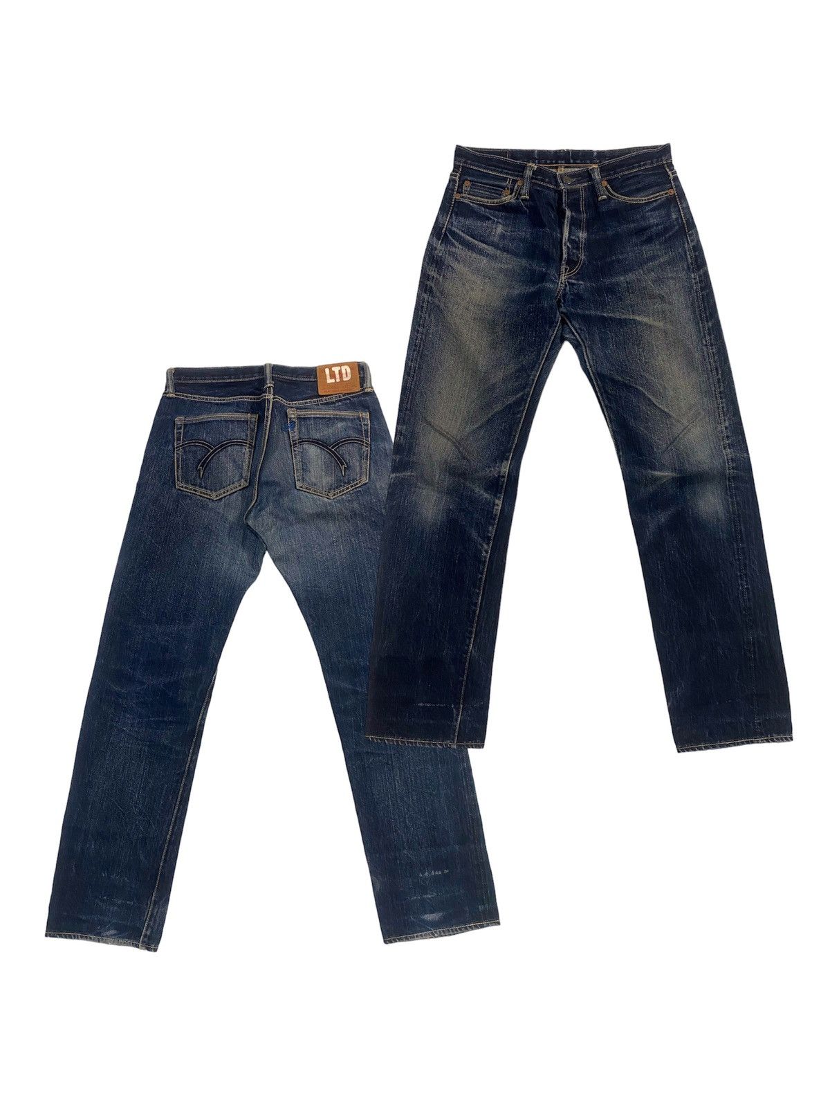 The Flat Head Vintage Iron Heart Selvedge Denime Size US 30 / EU 46 - 3 Thumbnail