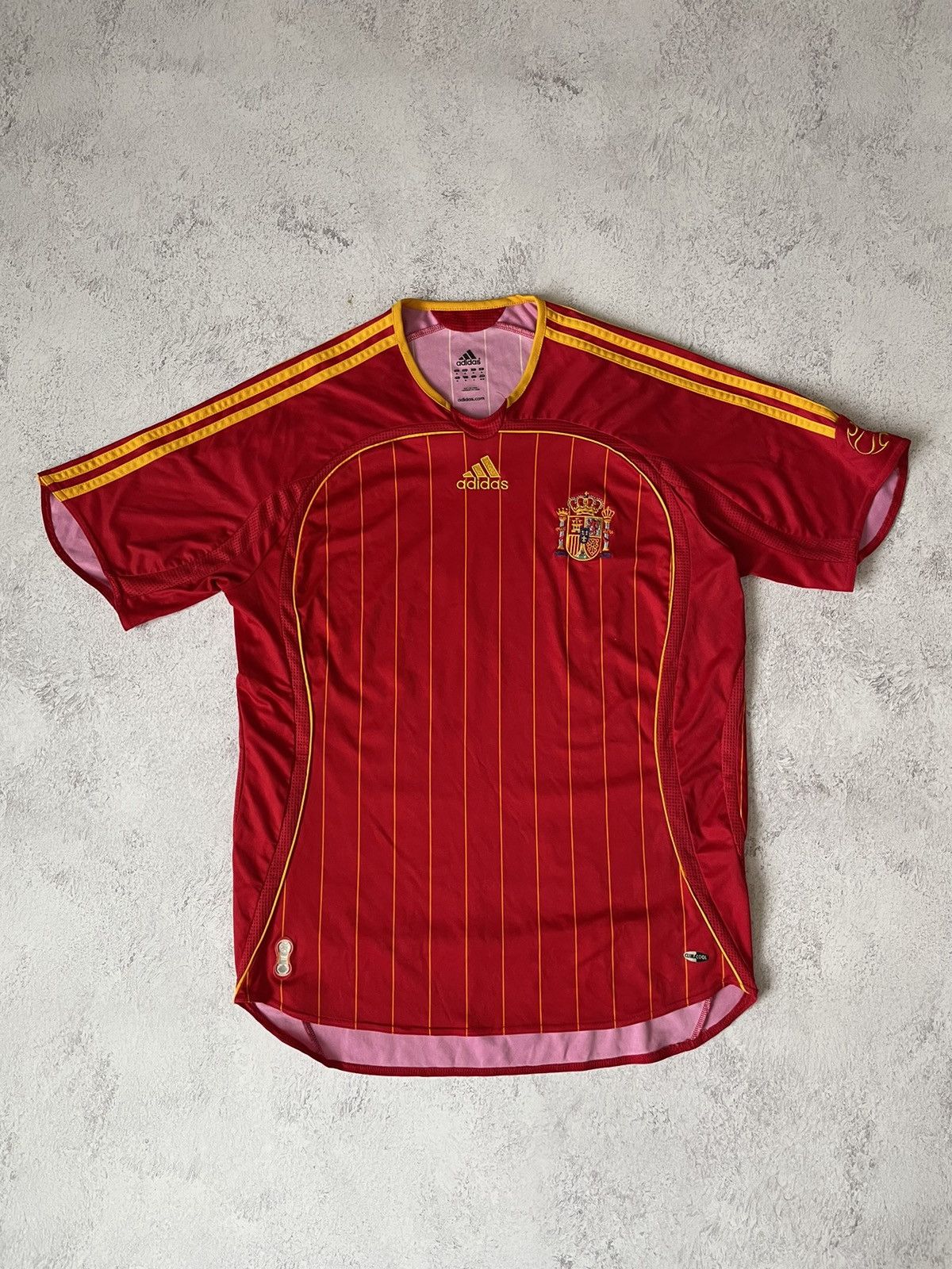 Pre-owned Adidas X Soccer Jersey Adidas Spain National Team 2006 Home Soccer Jersey Vintage In Red