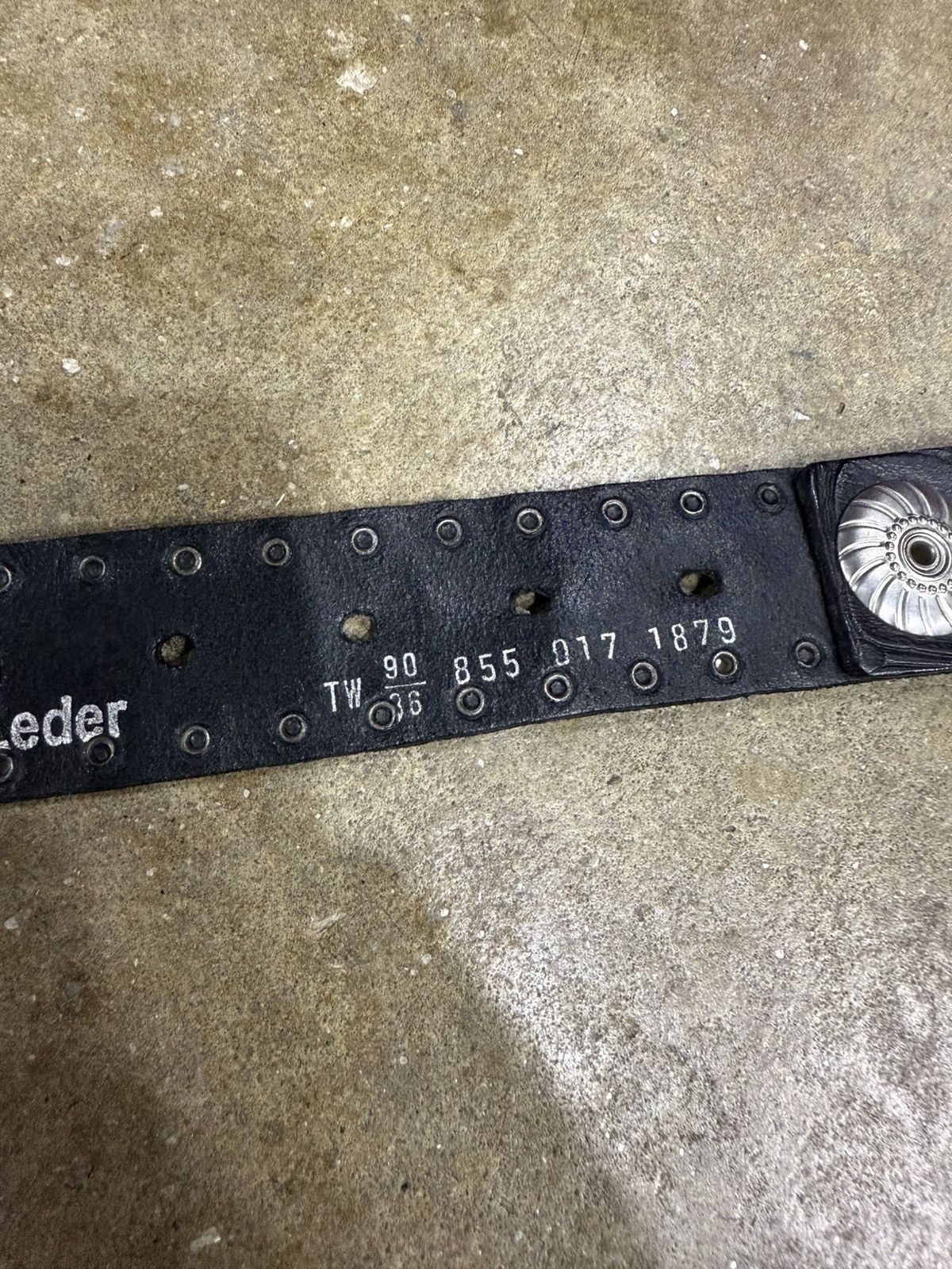 Genuine Leather × Vintage Vintage Echt Leder leader belt Size ONE SIZE - 5 Thumbnail