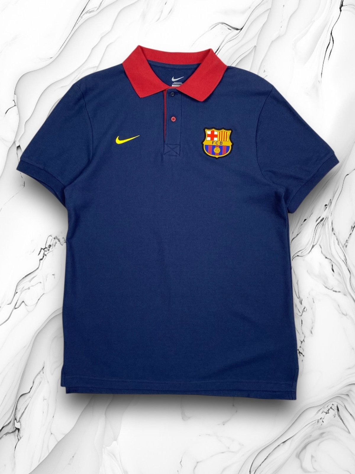 Nike Nike Barcelona Polo Shirt Soccer Jersey Football Size M Size US M / EU 48-50 / 2 - 1 Thumbnail