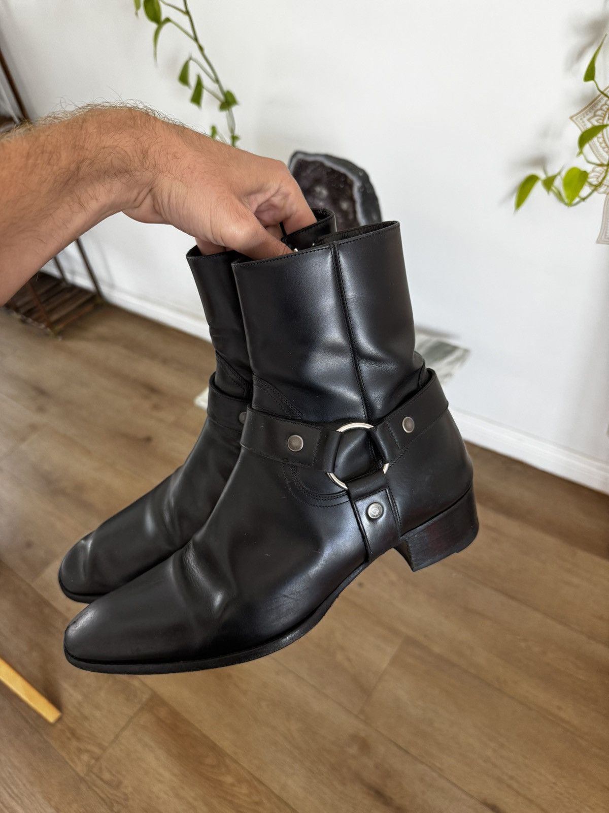 Saint Laurent Paris Wyatt harness boots hedi Size US 10.5 / EU 43-44 - 3 Thumbnail