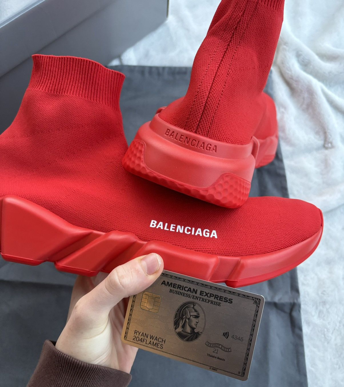 Balenciaga Balenciaga Triple Red/White Speed Runners Size US 13 / EU 46 - 2 Thumbnail