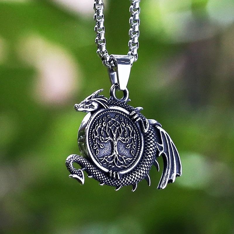Vintage Vintage Tree of Life With Dargon Necklace Size ONE SIZE - 2 Thumbnail