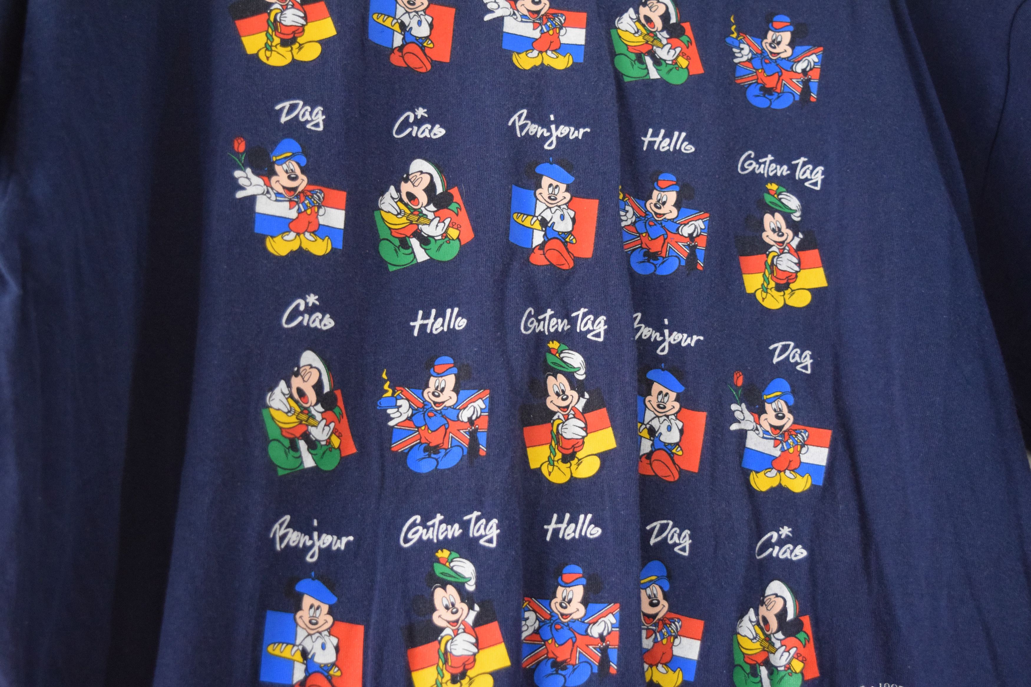Disney Vintage Disneyland Paris Mickey Mouse T-shirt Size US XL / EU 56 / 4 - 3 Thumbnail