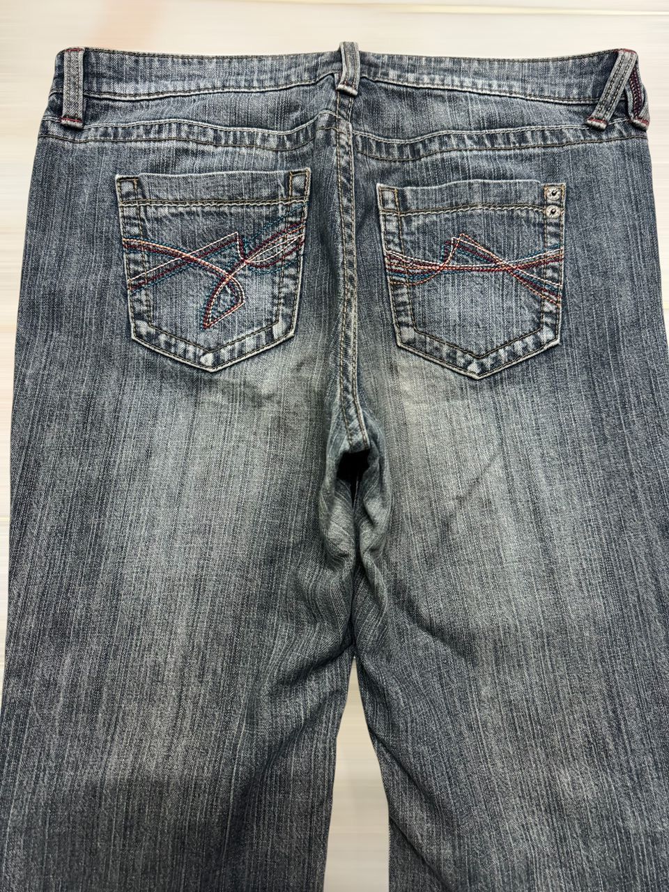 Japanese Brand 1990s Japanese Flared Bell Bottom Faded Distressed Size US 34 / EU 50 - 11 Thumbnail