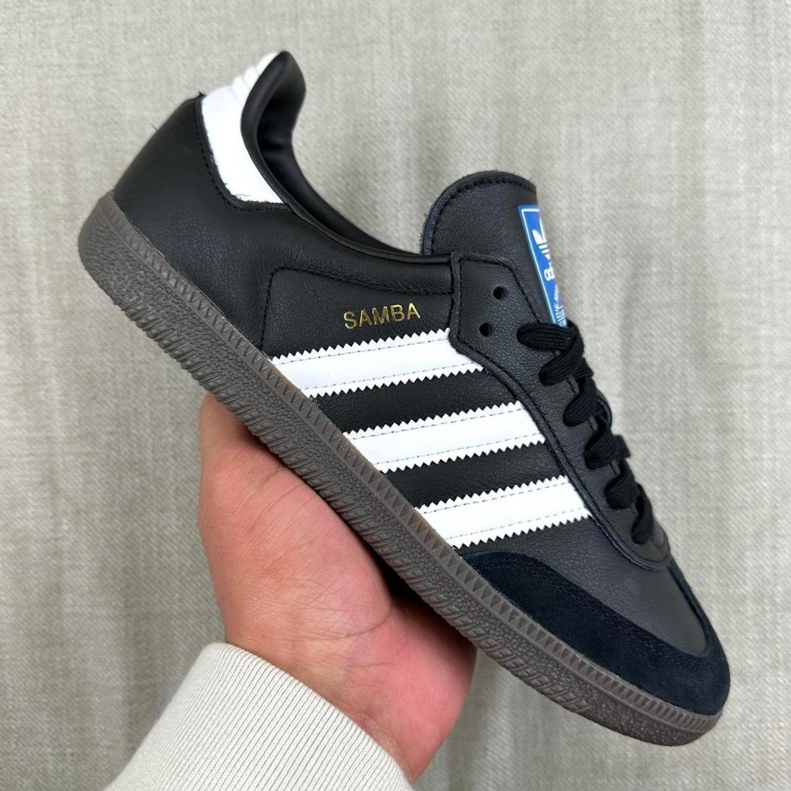 image of Adidas Samba OG Black Shoes, Women's (Size 6.5)