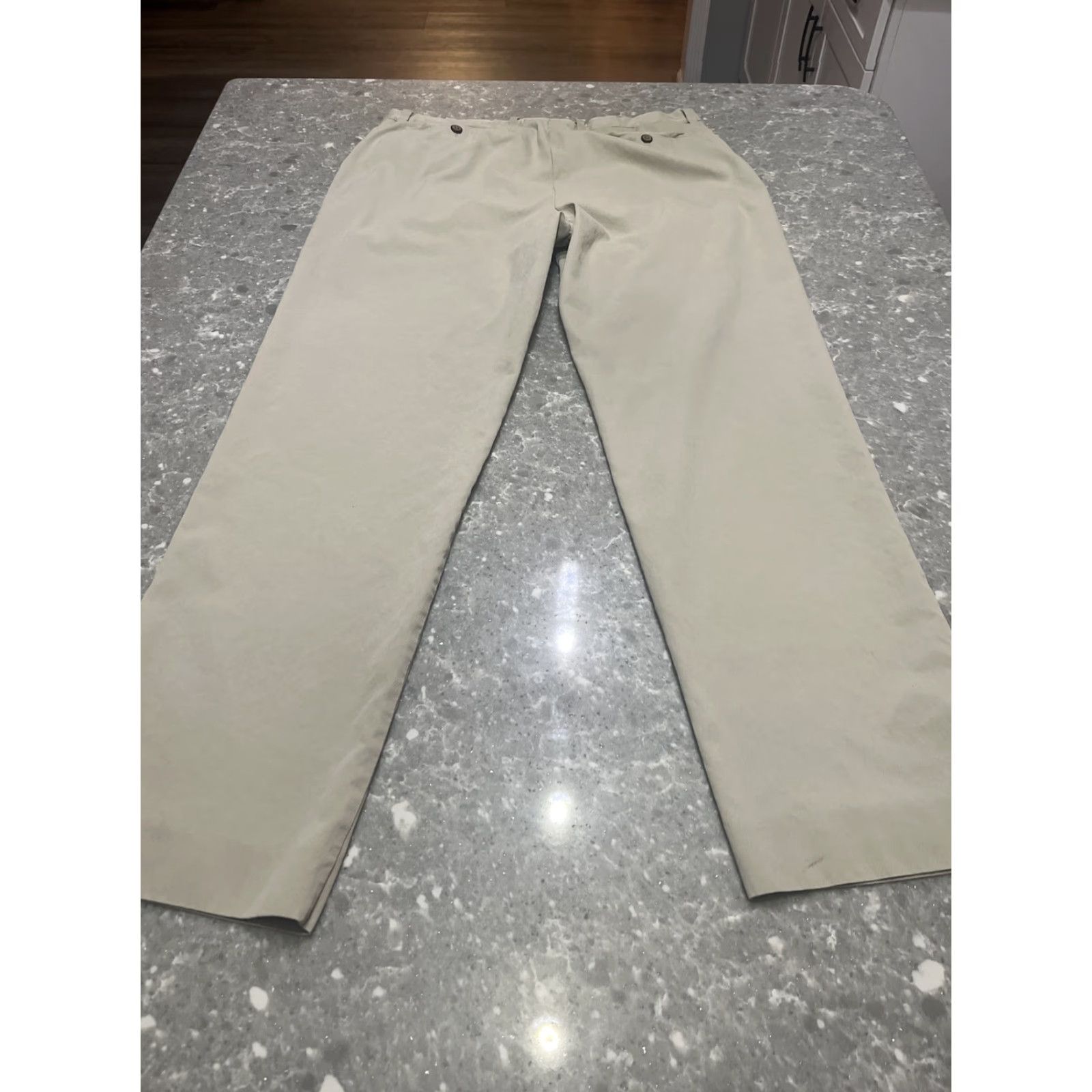 Tommy Bahama Tommy Bahama Pants Mens 34X32 Khaki Beige Silk Cotton Chino Flat Front Zip Pockets Straight Leg Casual Workwear Travel Preppy Mens Size US 34 / EU 50 - 7 Thumbnail