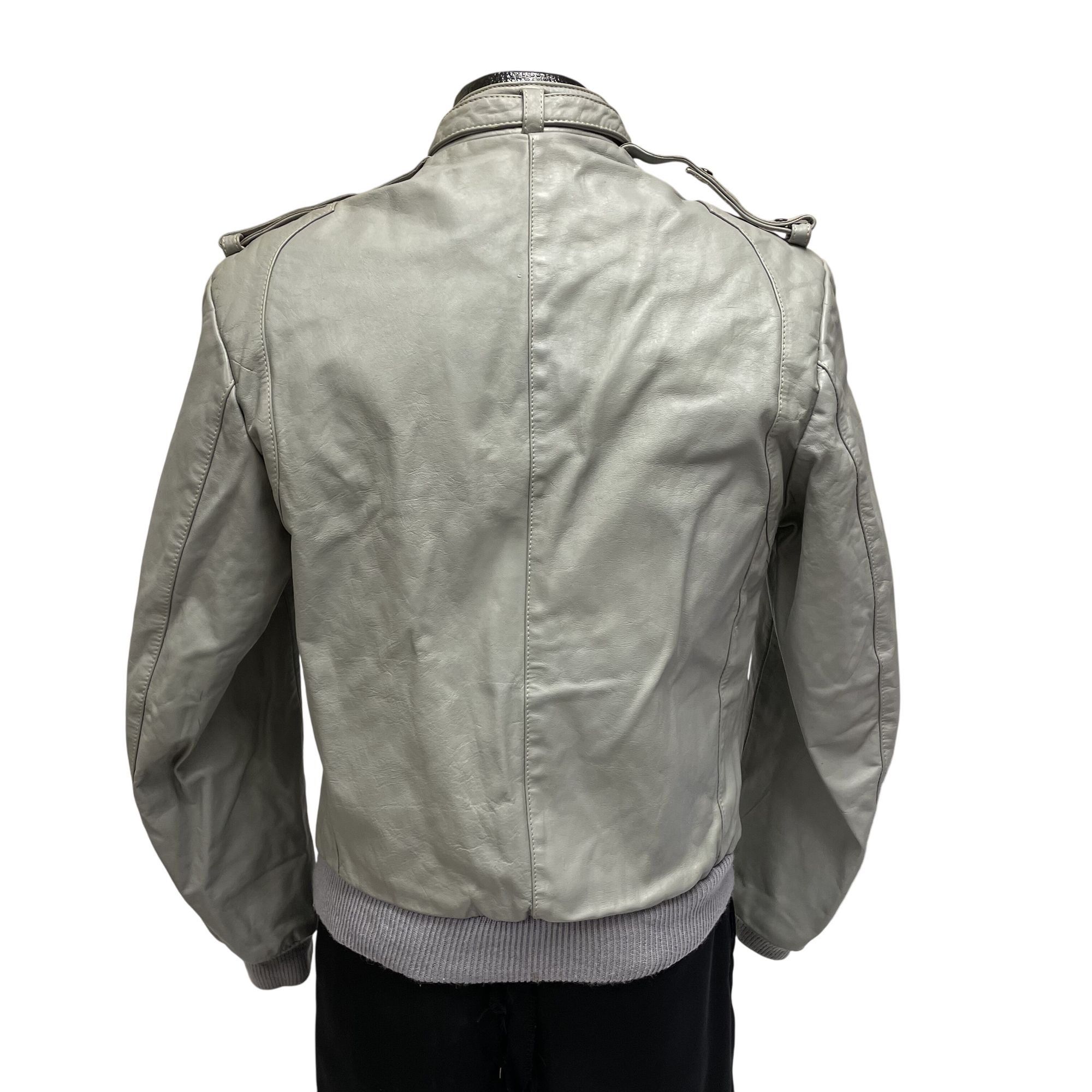 Other Vtg Leather CAFE RACER Motorcycle Biker Bomber Jacket Size US S / EU 44-46 / 1 - 3 Thumbnail
